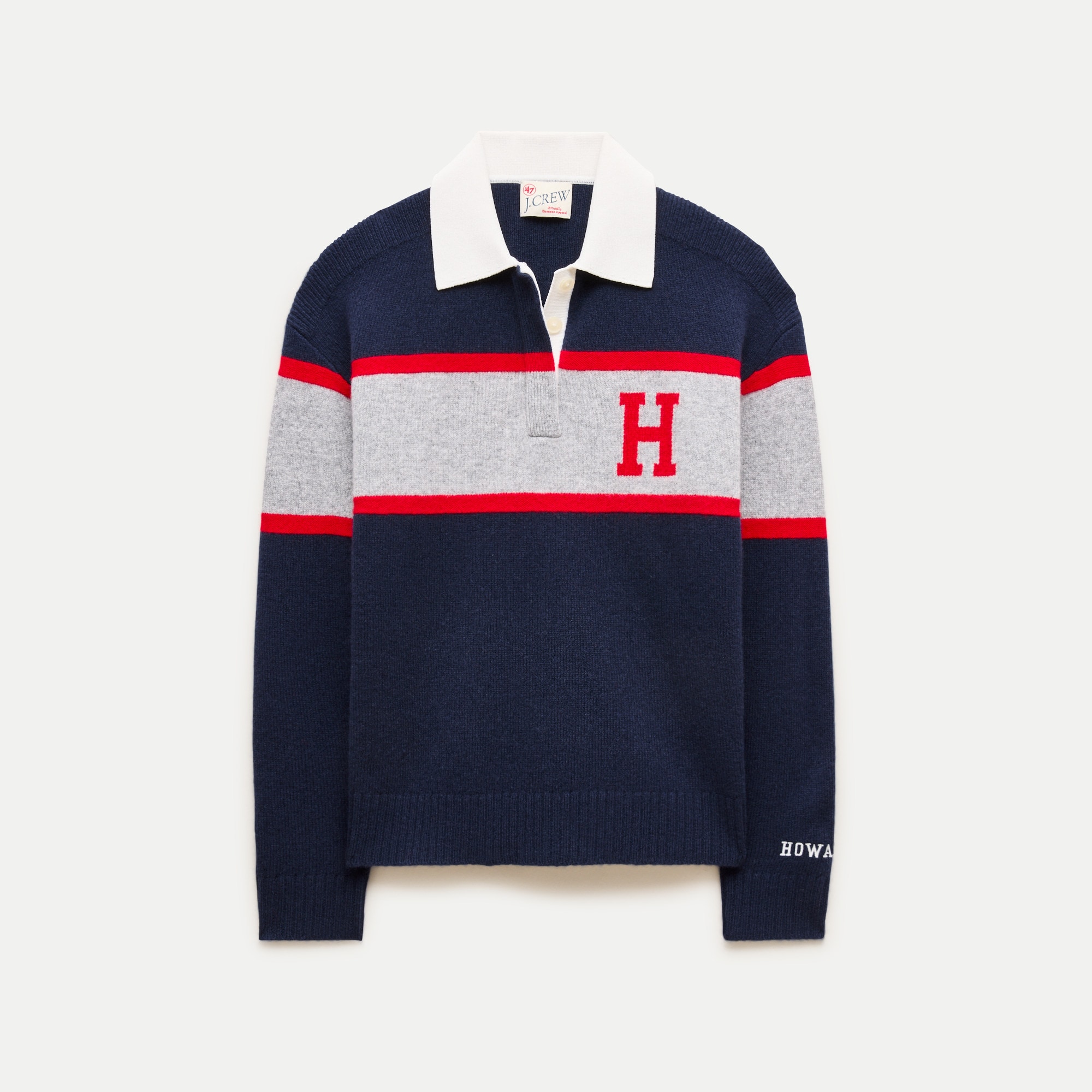 '47 x J.Crew vintage wool Howard University rugby