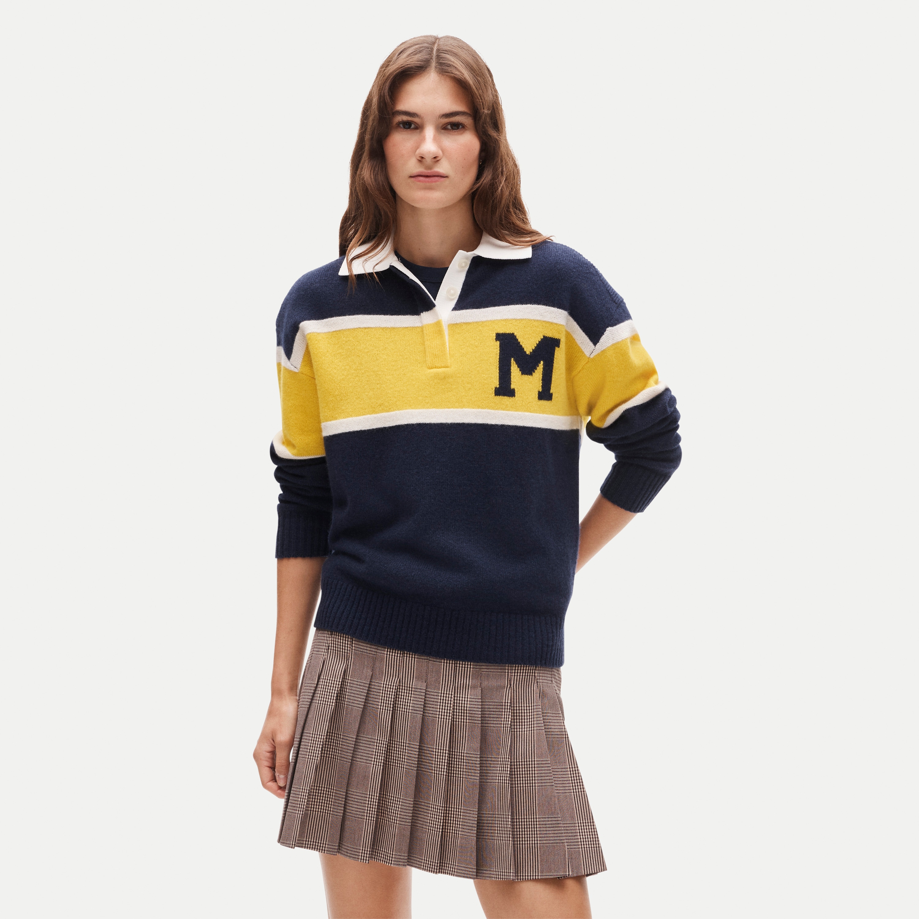 '47 x J.Crew vintage wool University of Michigan rugby