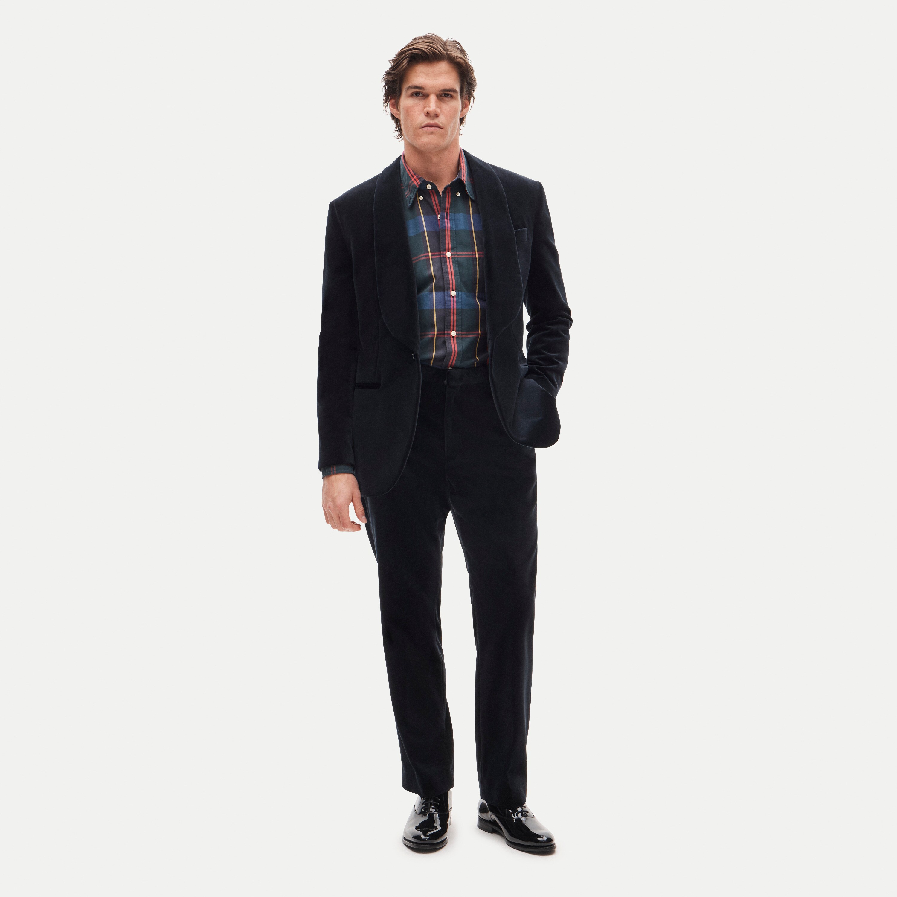 Crosby Classic-fit shawl-collar dinner jacket in velvet