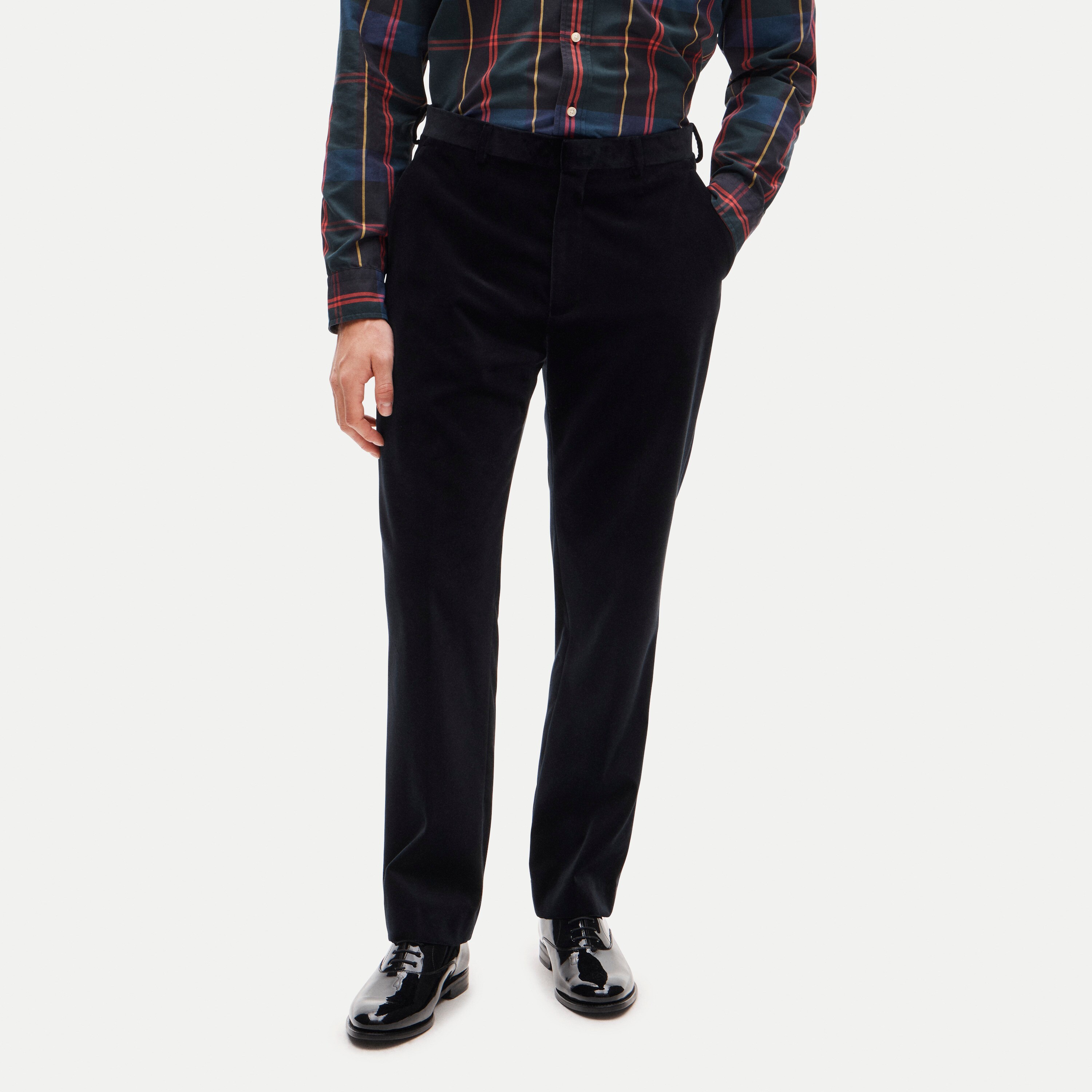 Crosby Classic-fit suit pant in velvet