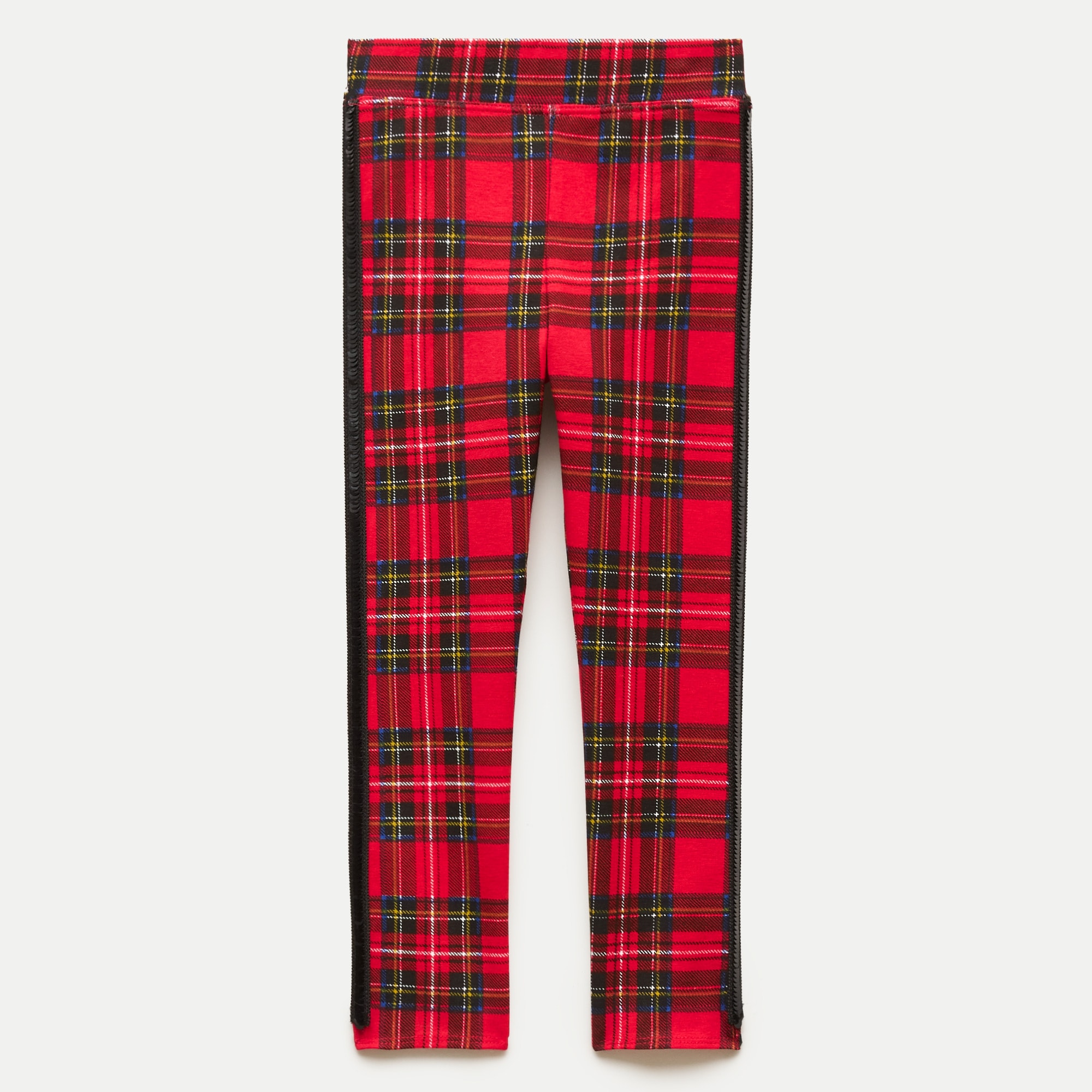 Girls' Everyday leggings with sequin tuxedo stripe