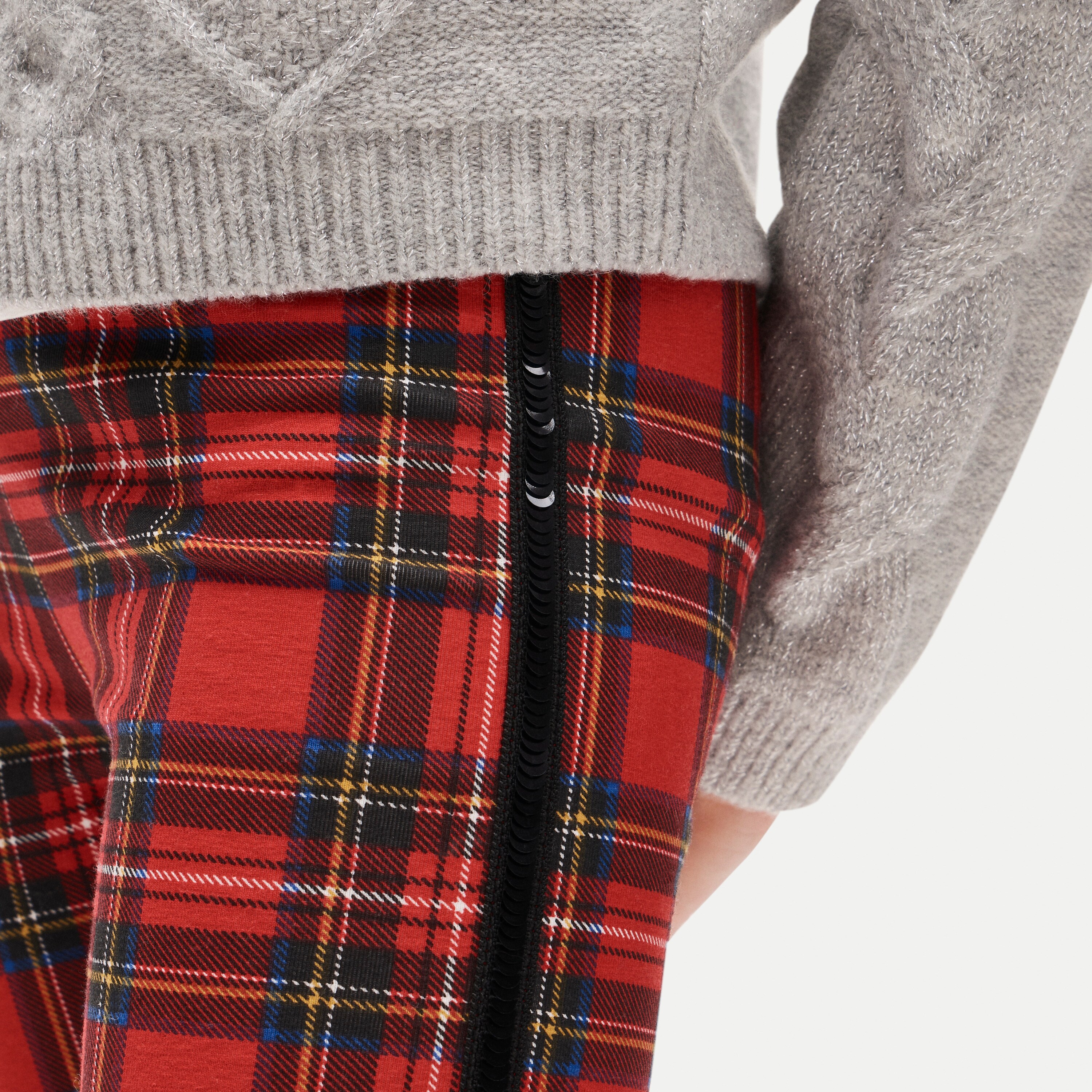 Girls' Everyday leggings with sequin tuxedo stripe
