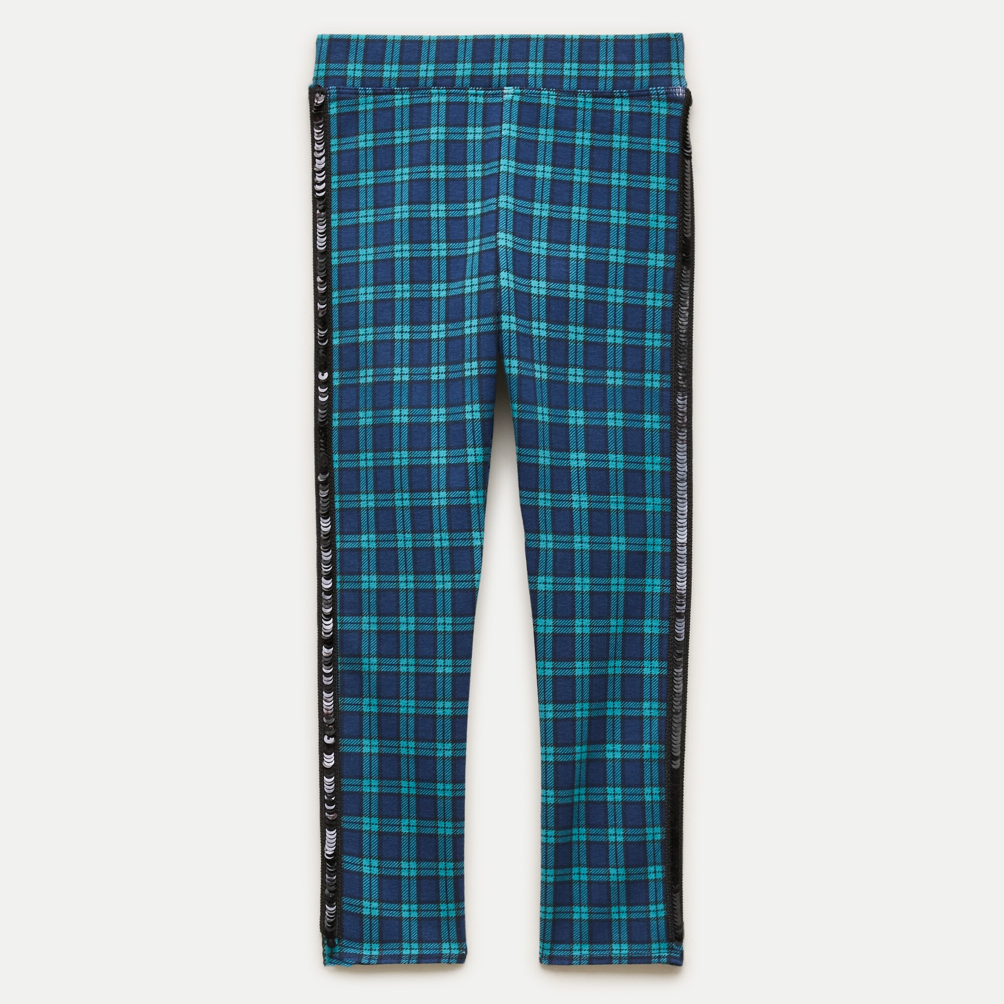 Girls' Everyday leggings with sequin tuxedo stripe