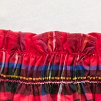 Girls' collared mixy dress in tartan IVORY