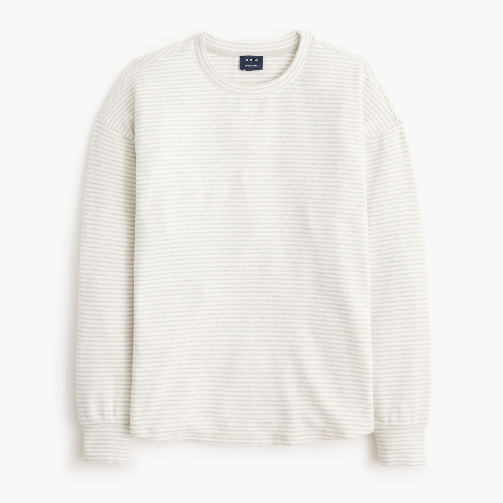 Striped crewnceck tunic in cloudspun yarn