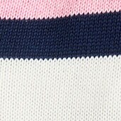 100% cotton striped sweater-polo IVORY BALANCED STRIPE