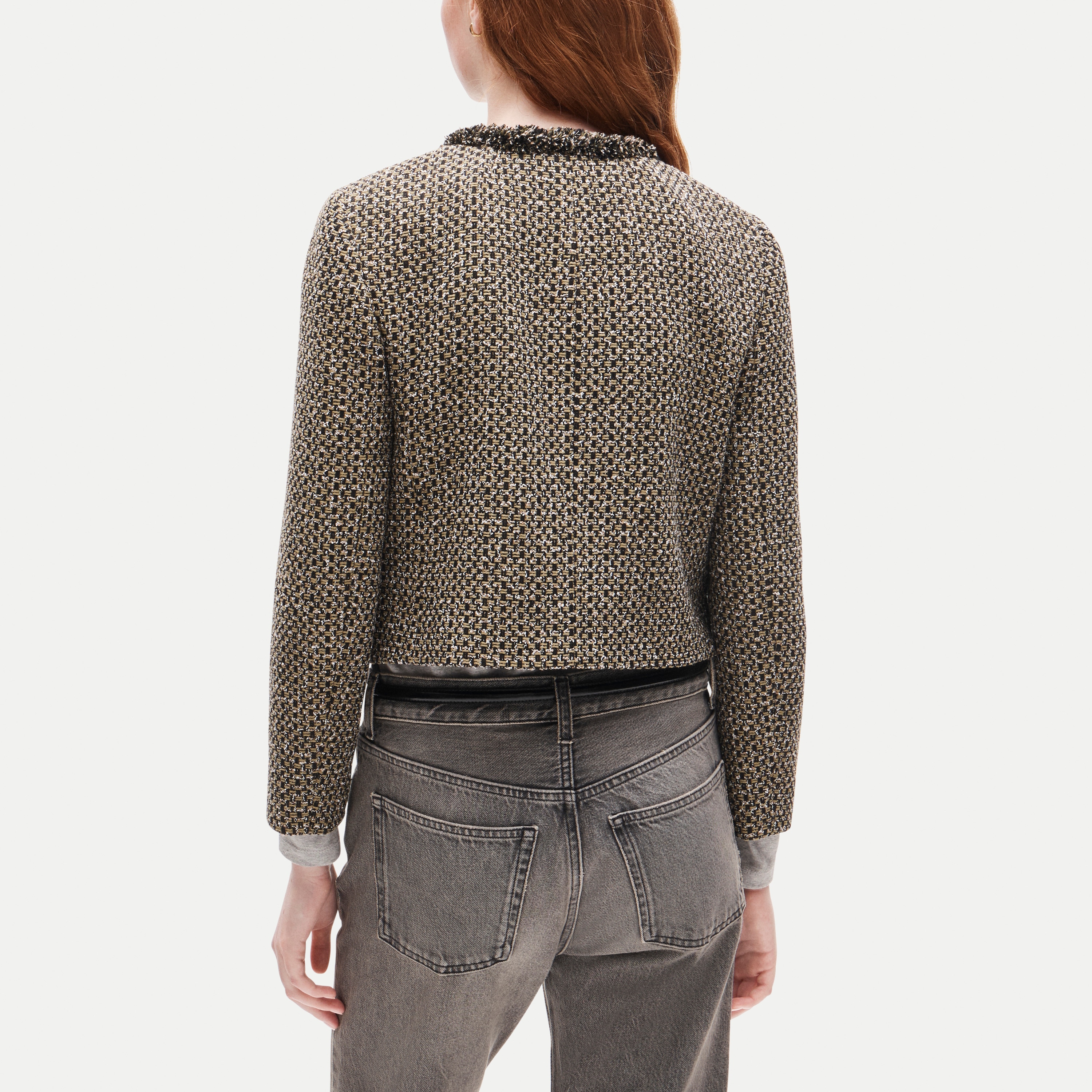 Lady jacket in textured Italian tweed
