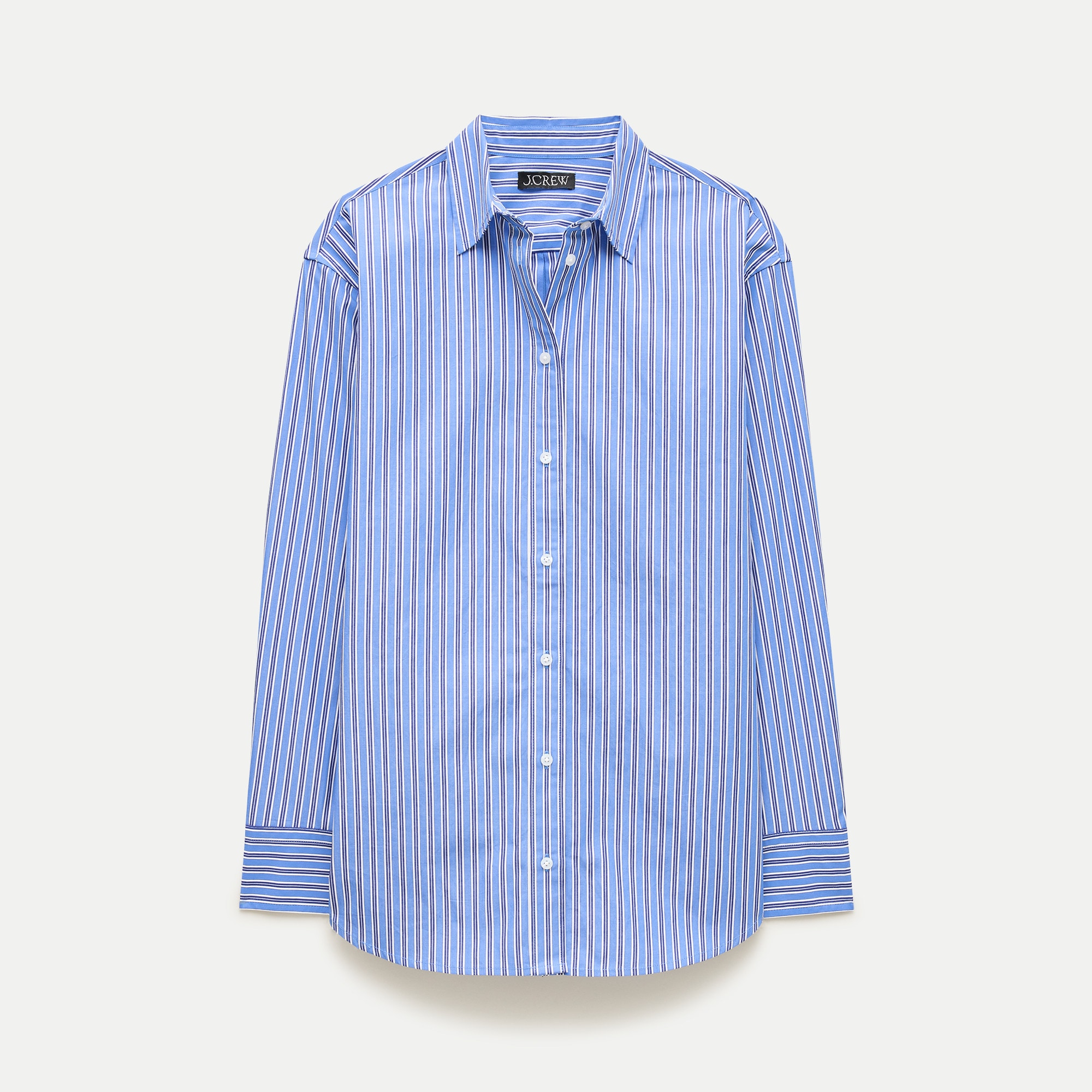 Esme relaxed-fit button-up shirt in striped cotton poplin