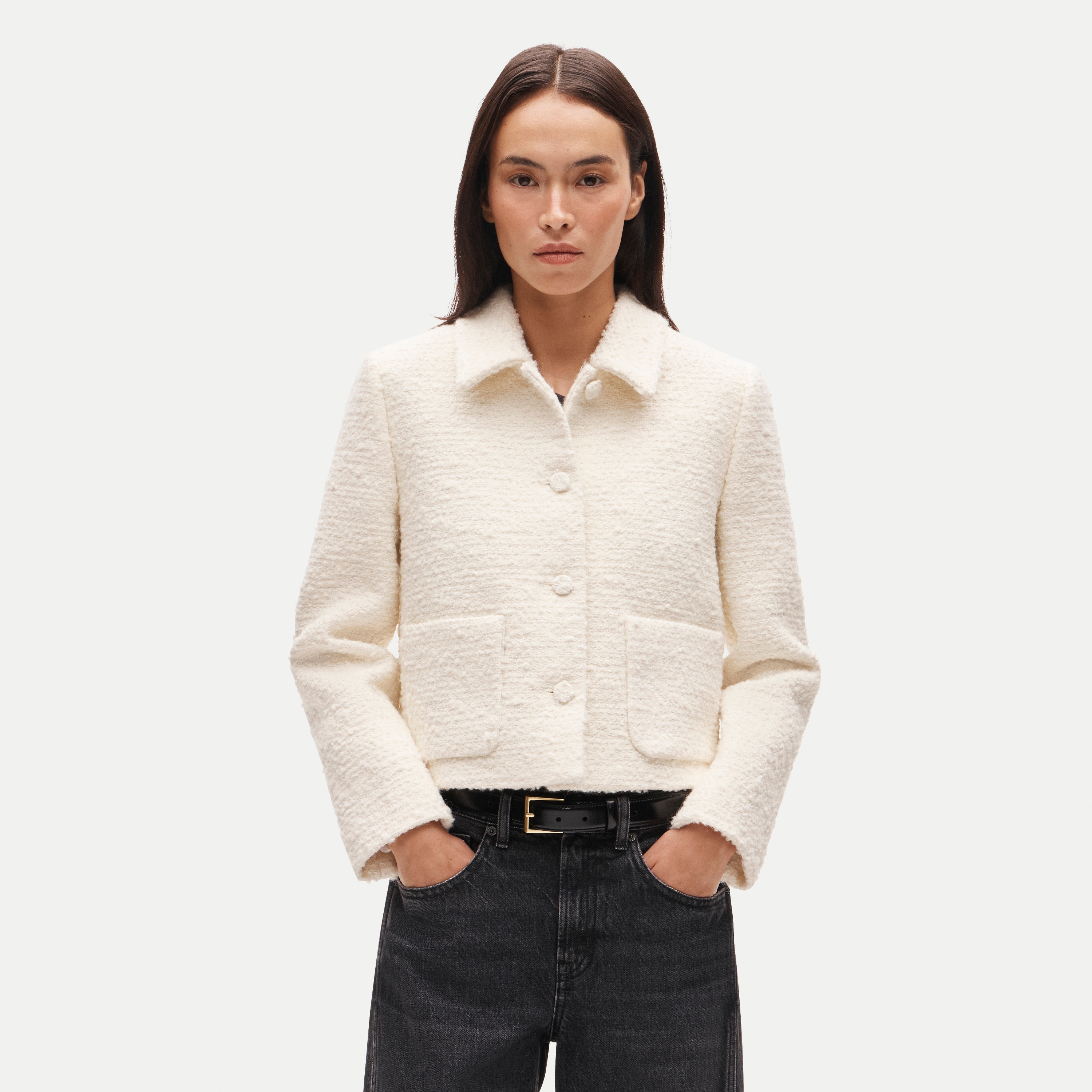 Cropped lady jacket in tweed