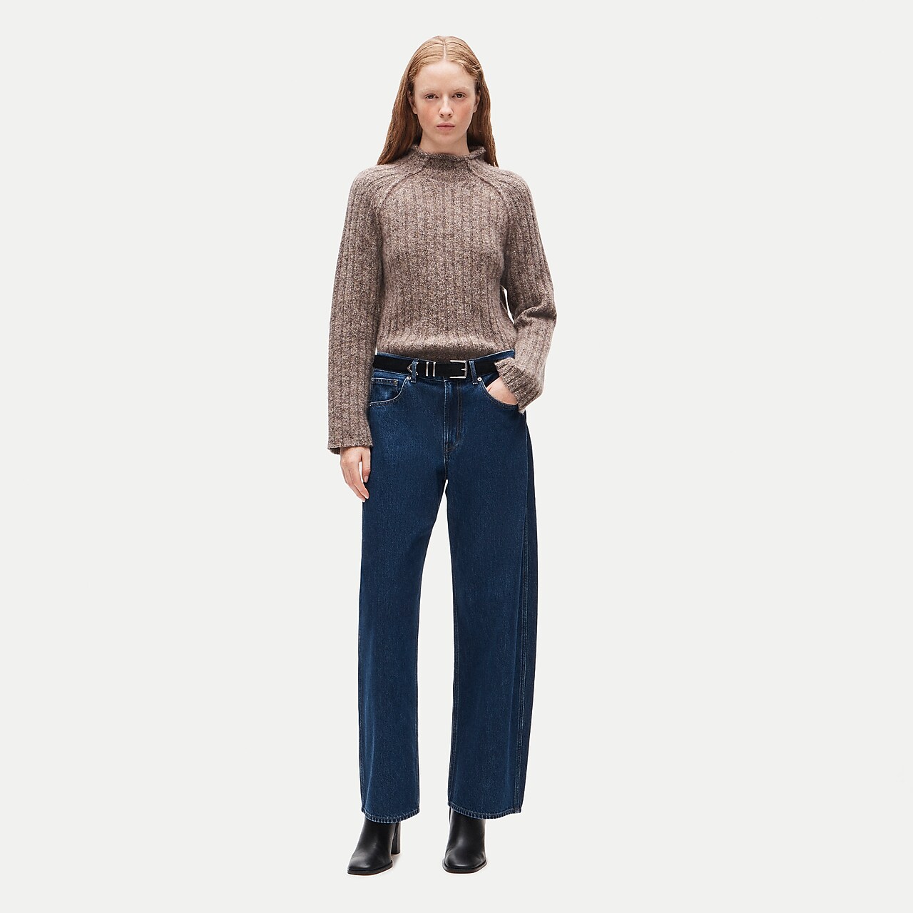BEAMS PLUS Wool Chevron Jacquard Cardigan Sweater For Men | J.Crew