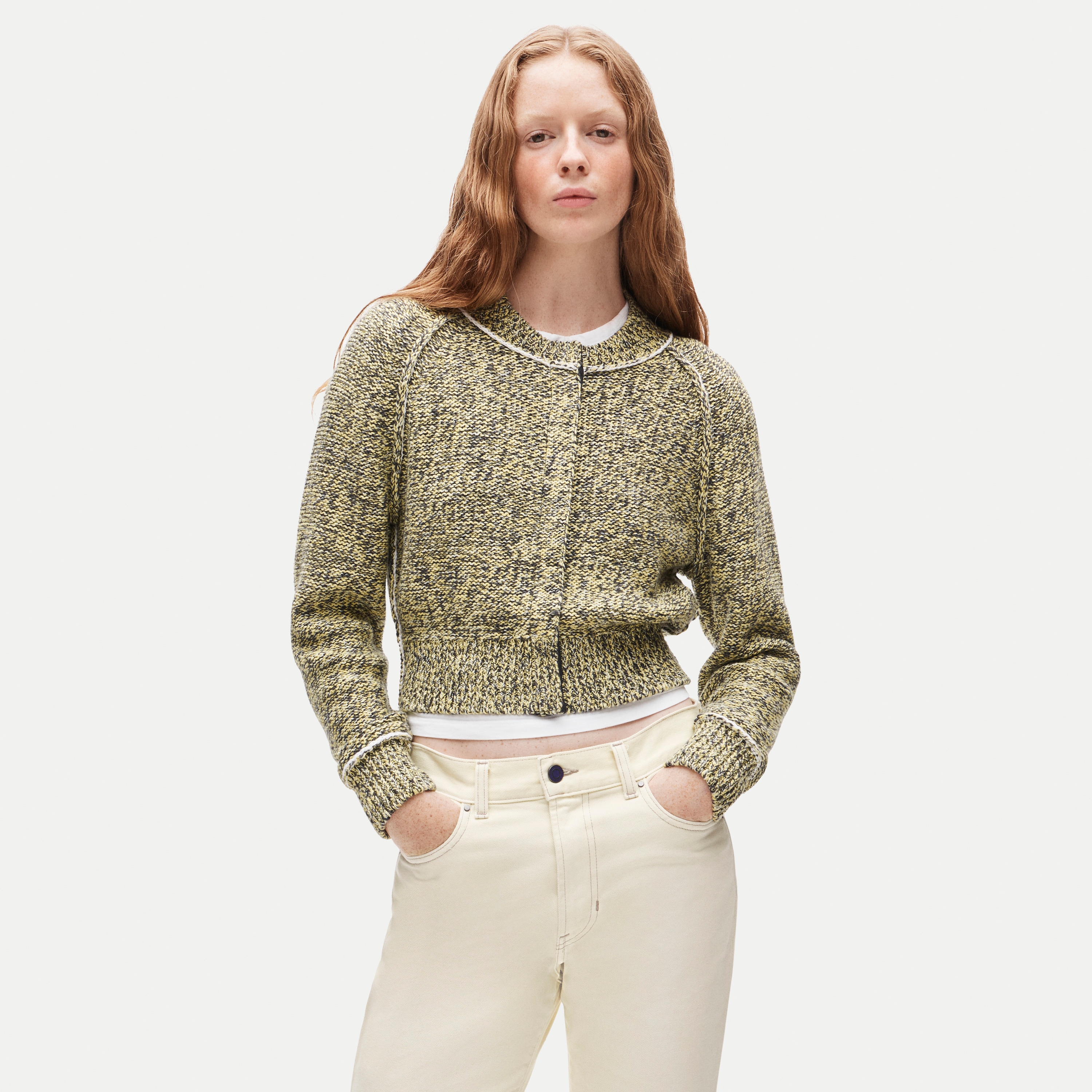 Eckhaus Latta x J.Crew marled cardigan