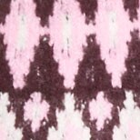 Fair Isle crewneck sweater in cotton-soft blend HTHR CHESNUT MERLOT JE