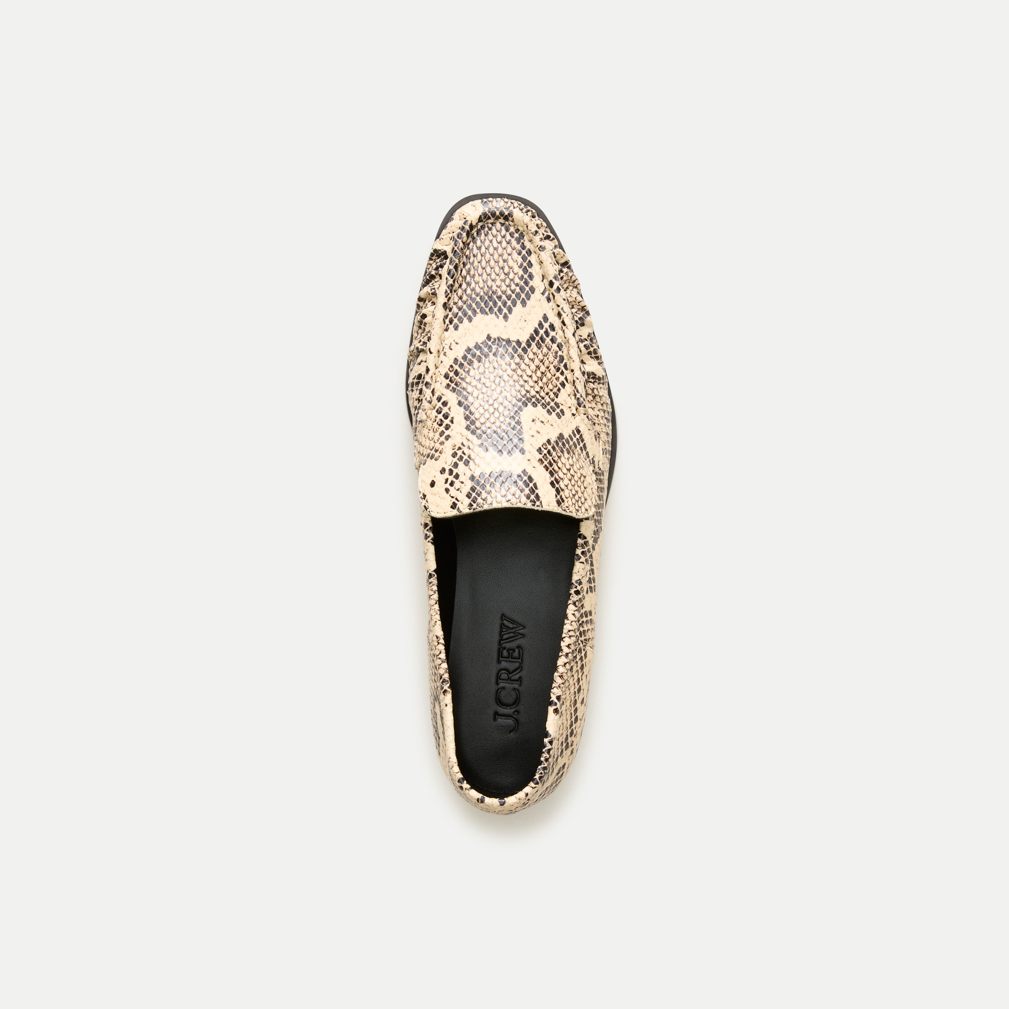 Classic loafers in snake-embossed leather - thumbnail 2