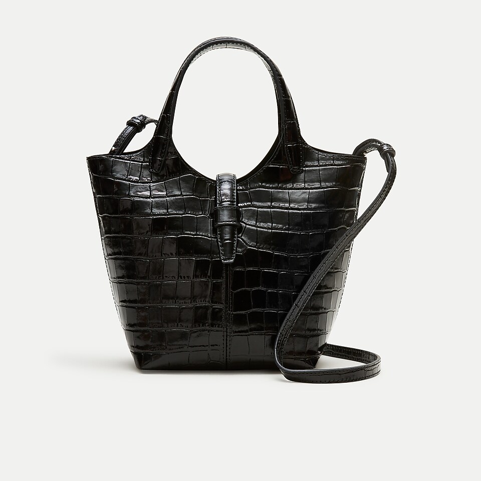 Yorke bag in croc-embossed leather by J.Crew