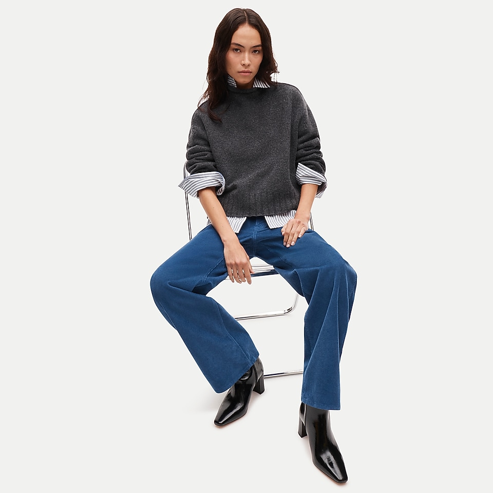 Block-heel ankle boots in Italian leather by J.Crew