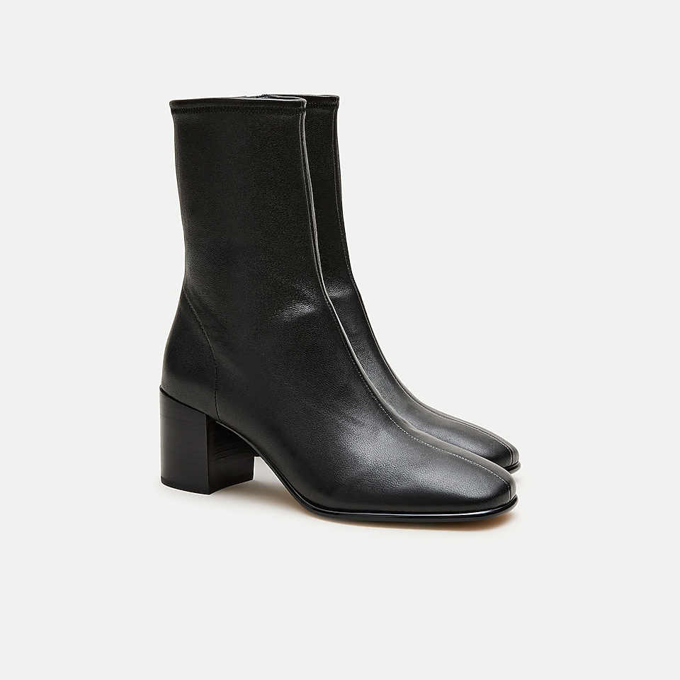 Stretch leather ankle boots by J.Crew
