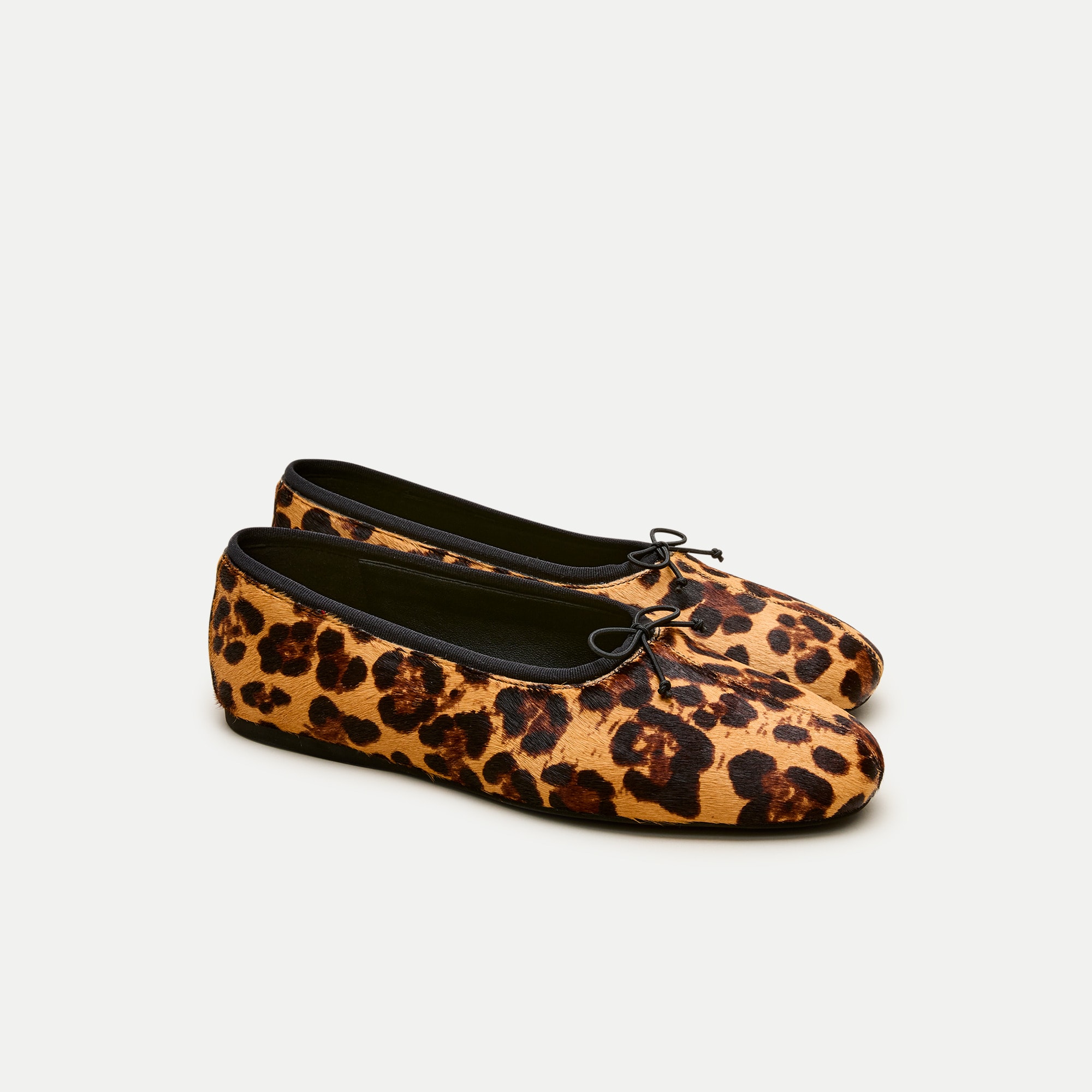 Verona ballet flats in leopard calf hair