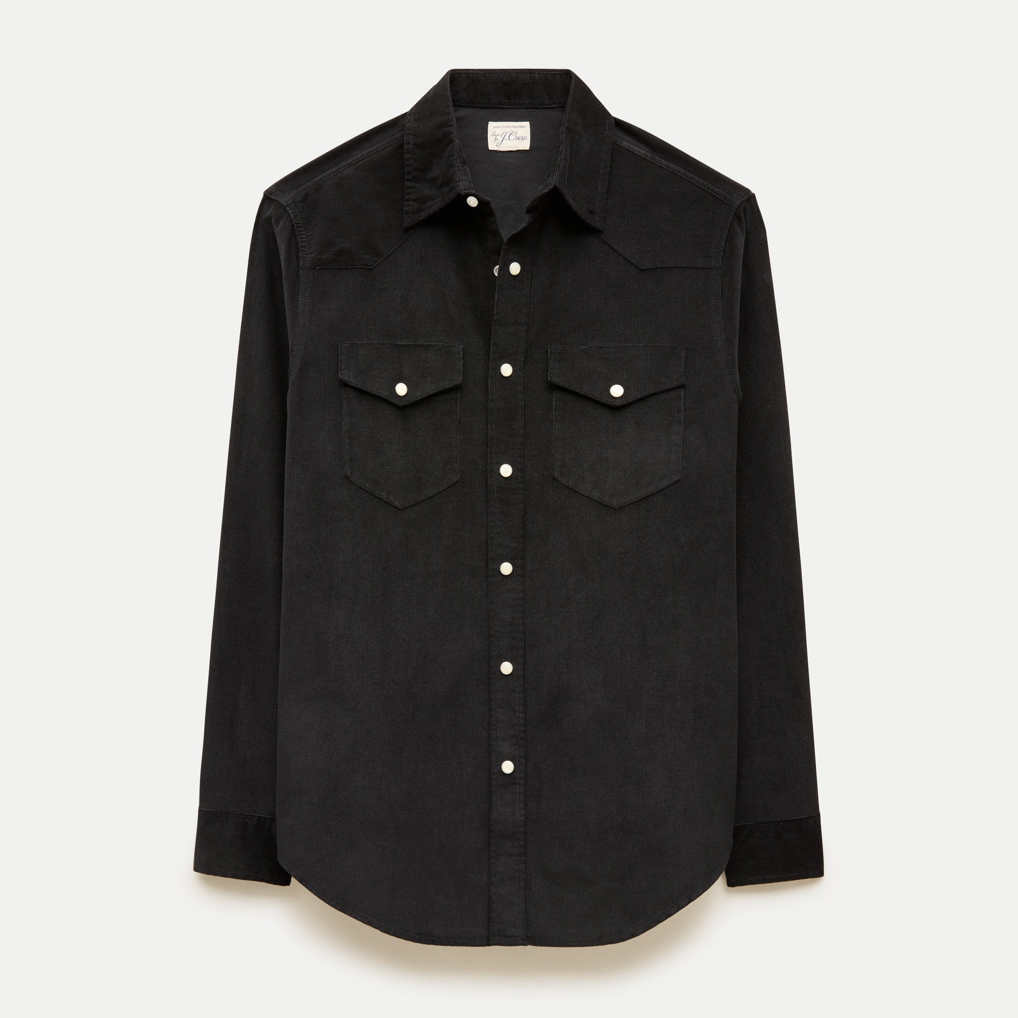 Fine-wale corduroy western shirt
