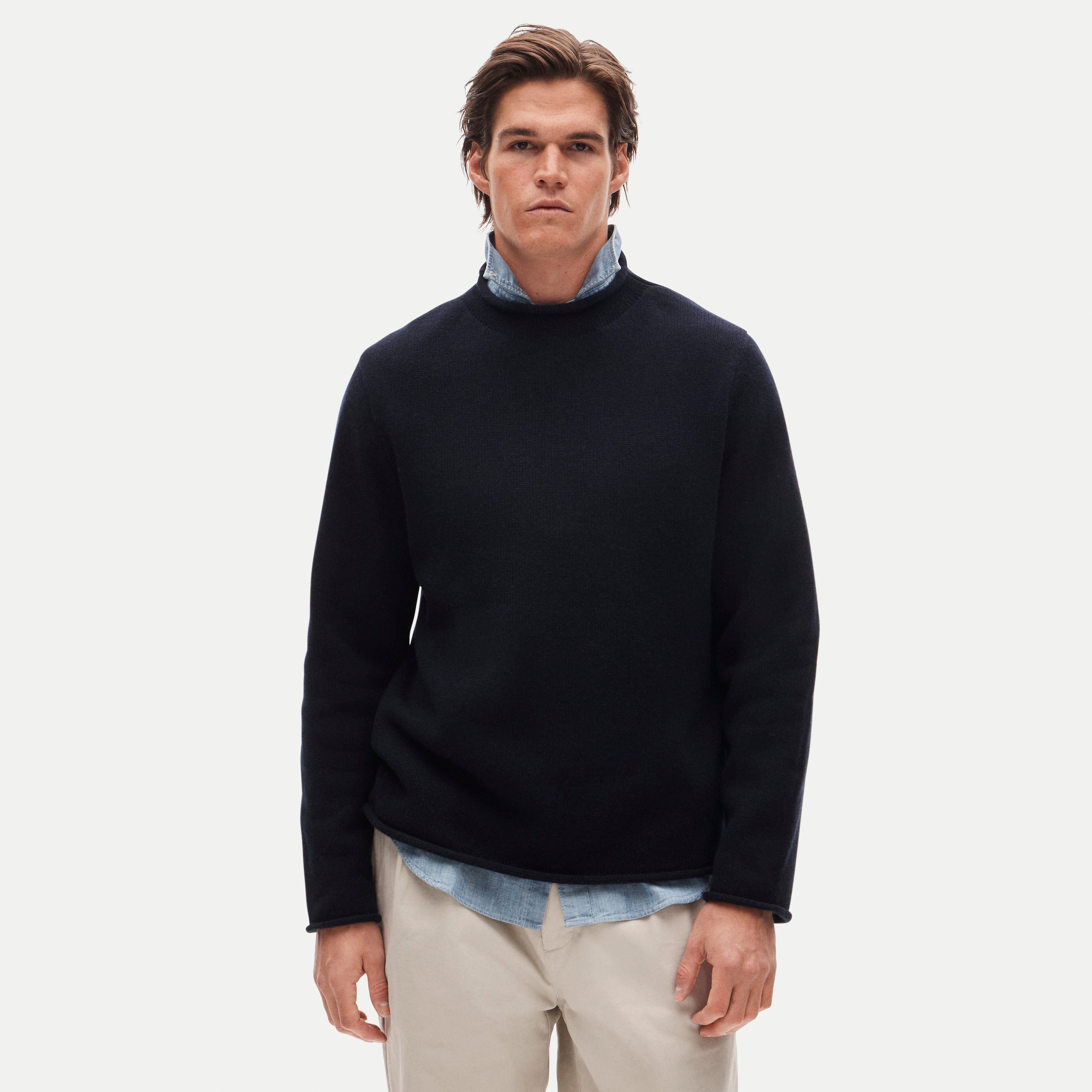 Rollneck™ sweater in heavyweight cashmere