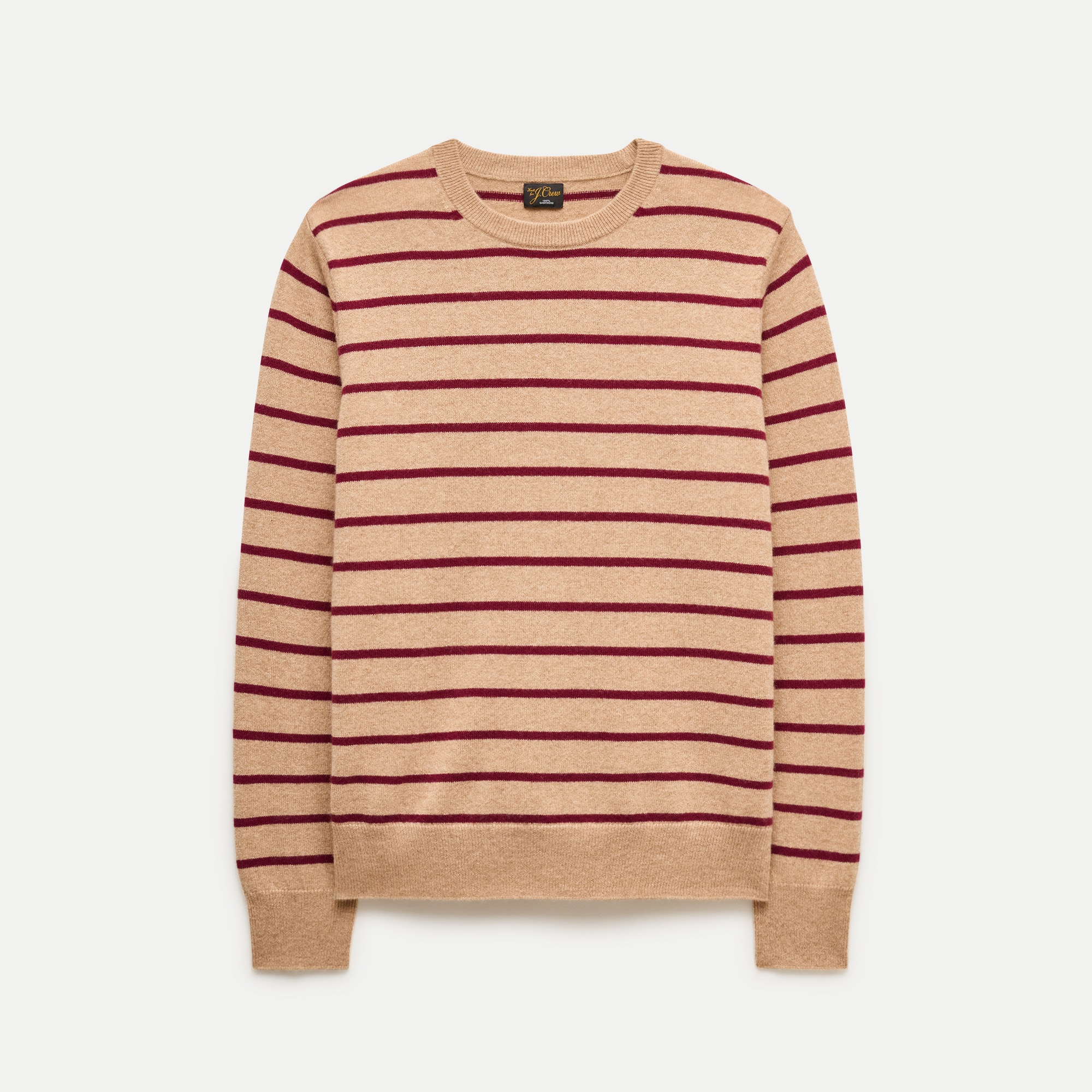 Cashmere crewneck sweater in stripe