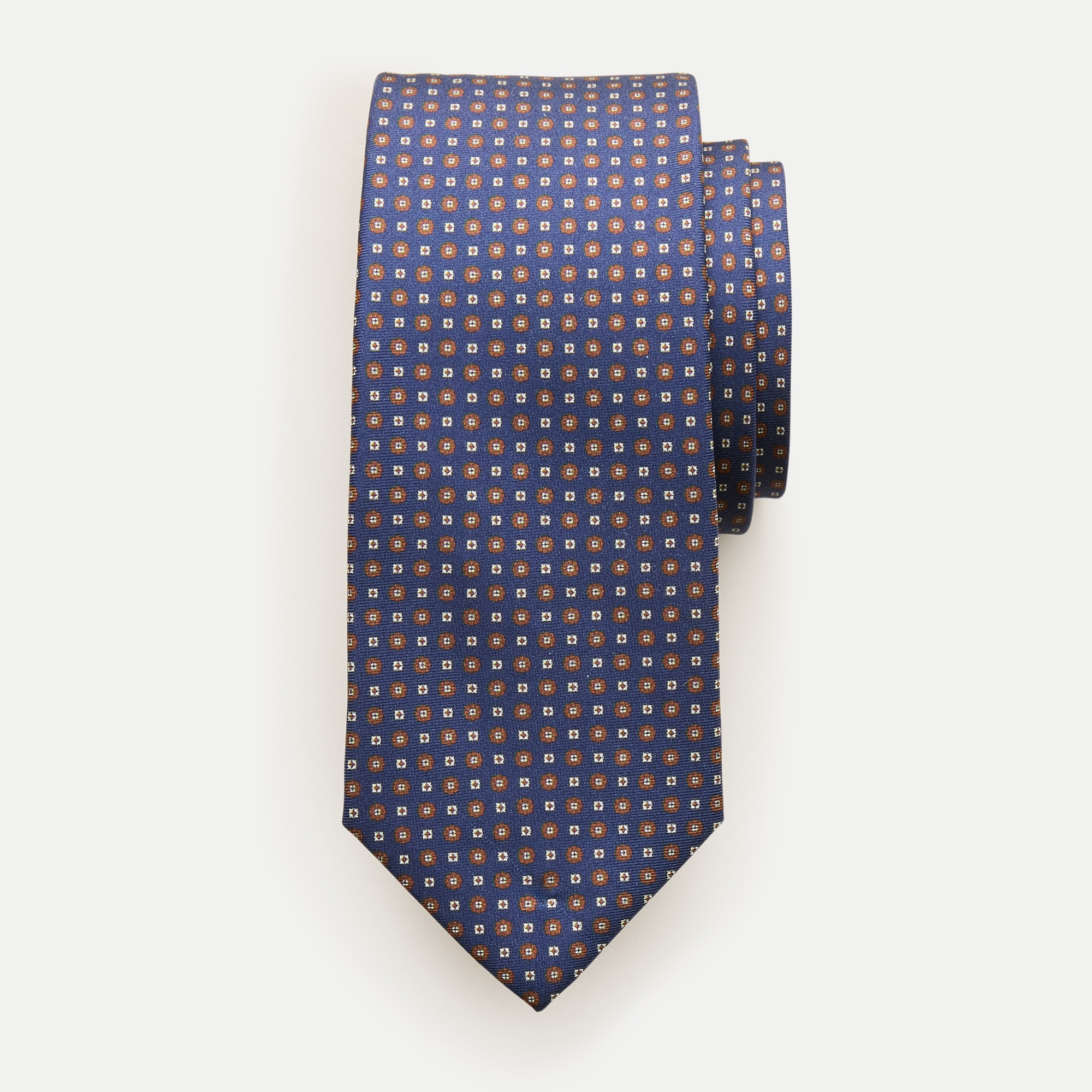 Italian silk twill tie in print