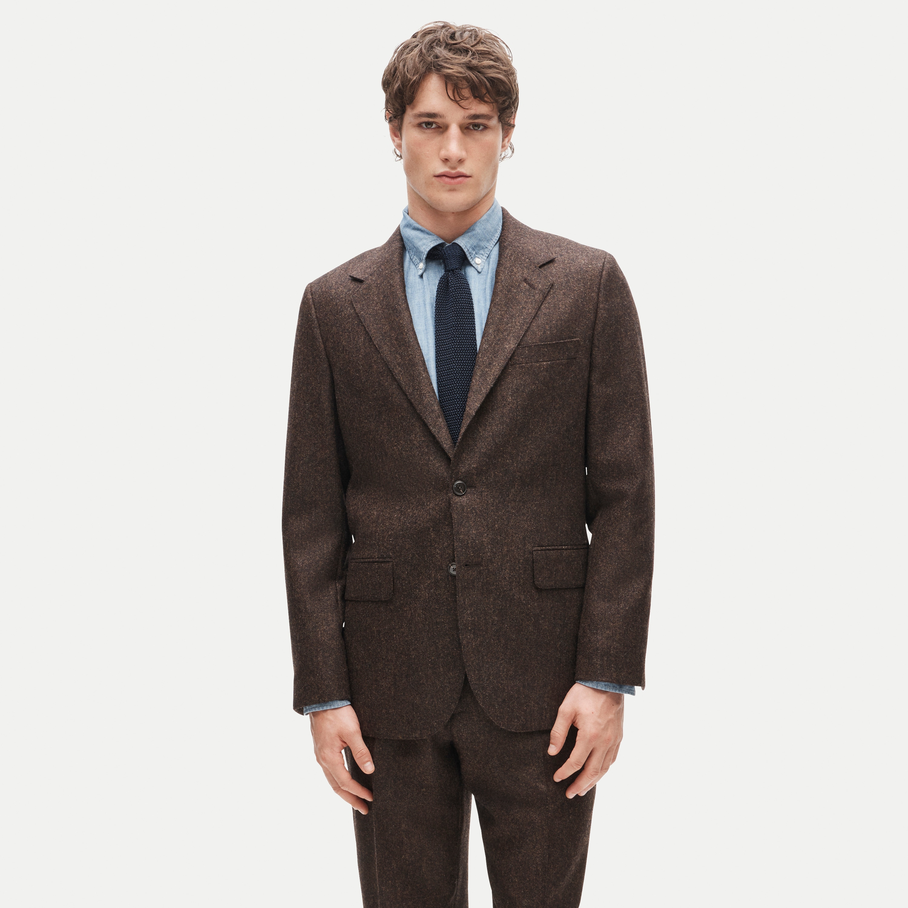 Kenmare Relaxed-fit Suit Jacket In English Donegal Wool Tweed For