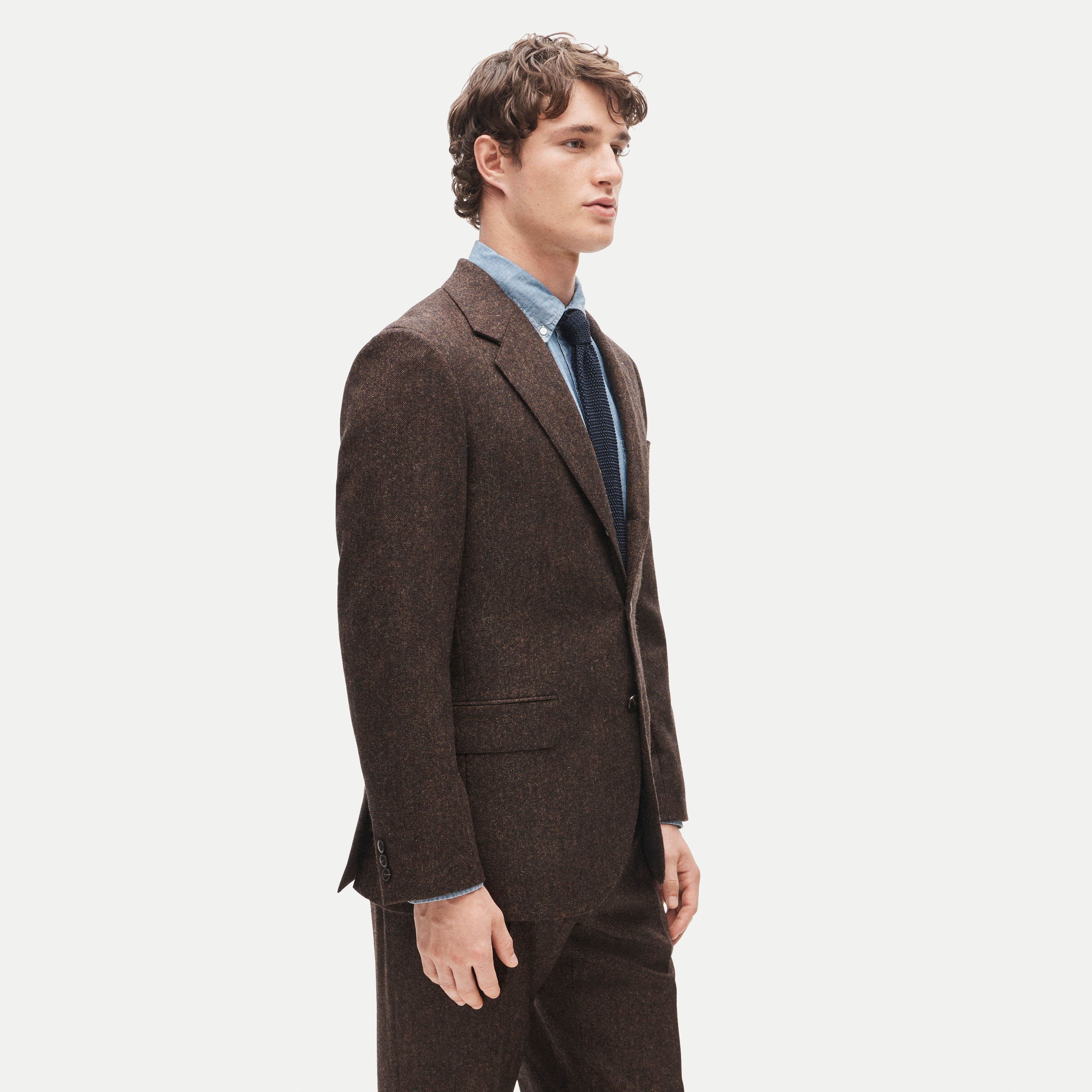 Kenmare Relaxed-fit suit jacket in English donegal wool tweed