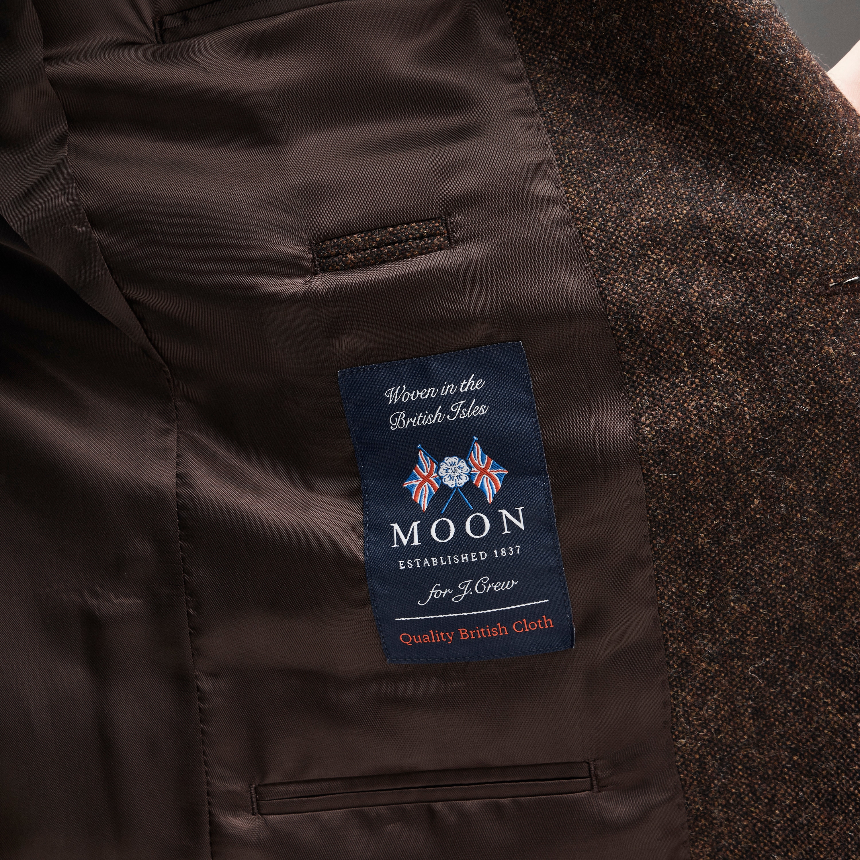 Kenmare Relaxed-fit suit jacket in English donegal wool tweed