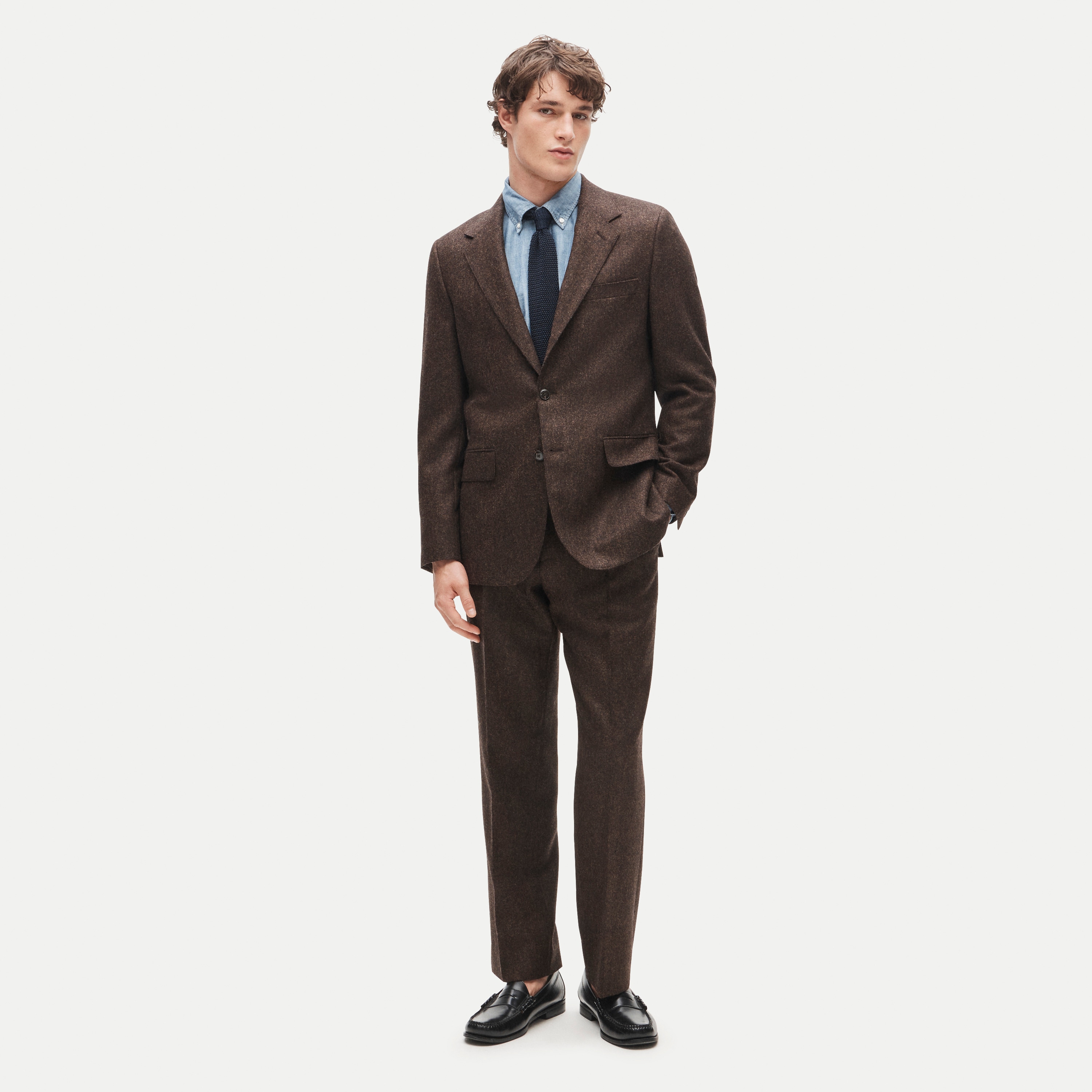 Kenmare Relaxed-fit suit jacket in English donegal wool tweed