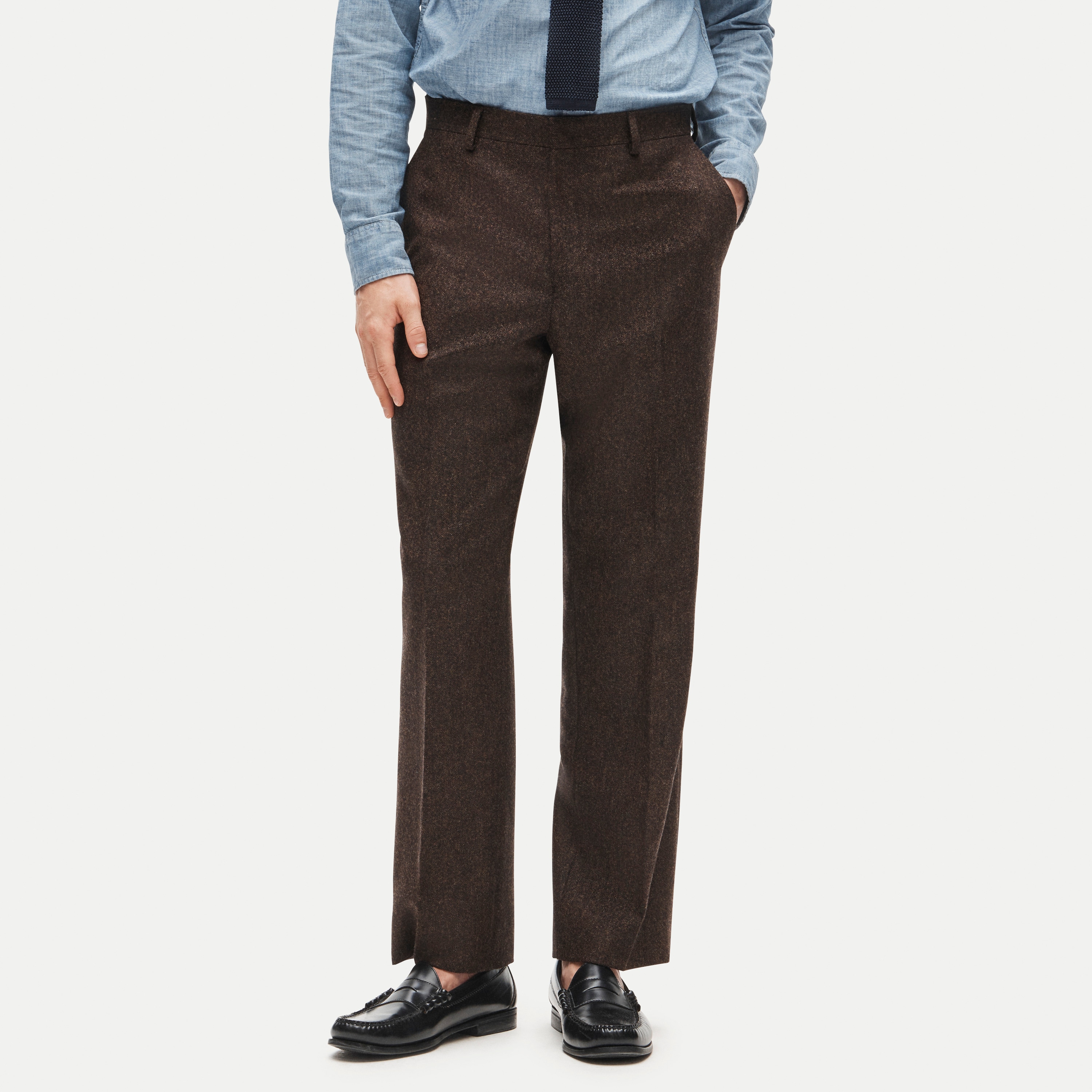Kenmare Relaxed-fit suit pant in English donegal wool tweed
