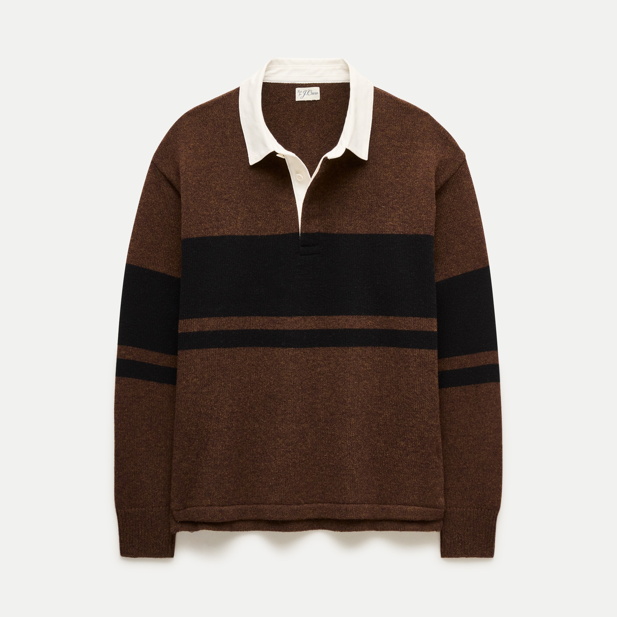Wool rugby sweater in stripe
