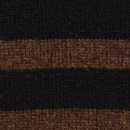 Wool rugby sweater in stripe HTHR HAZELNUT BLACK STR
