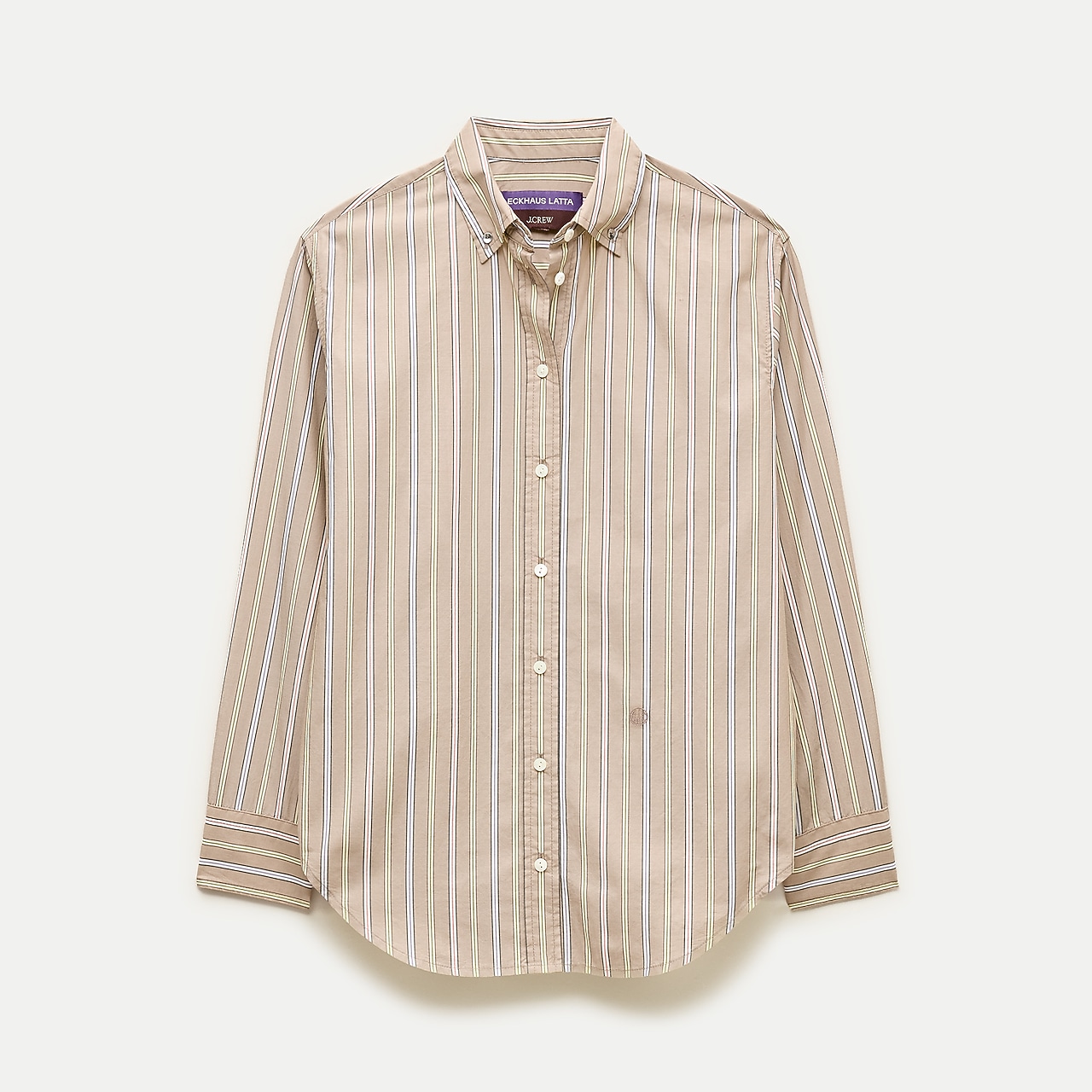 Puff-sleeve Henley In Striped Gauze For Women | J.Crew