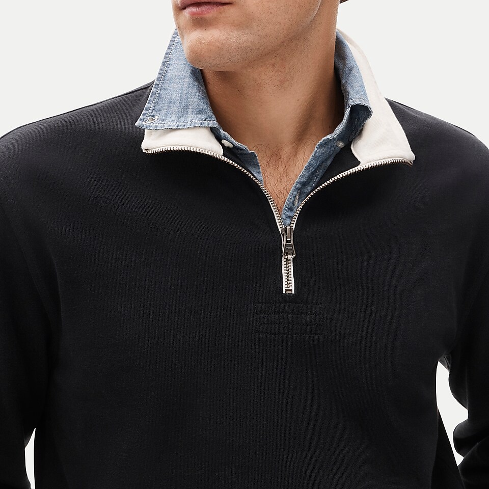 Wool-blend Sherpa Fleece Quarter-zip Pullover For Men | J.Crew