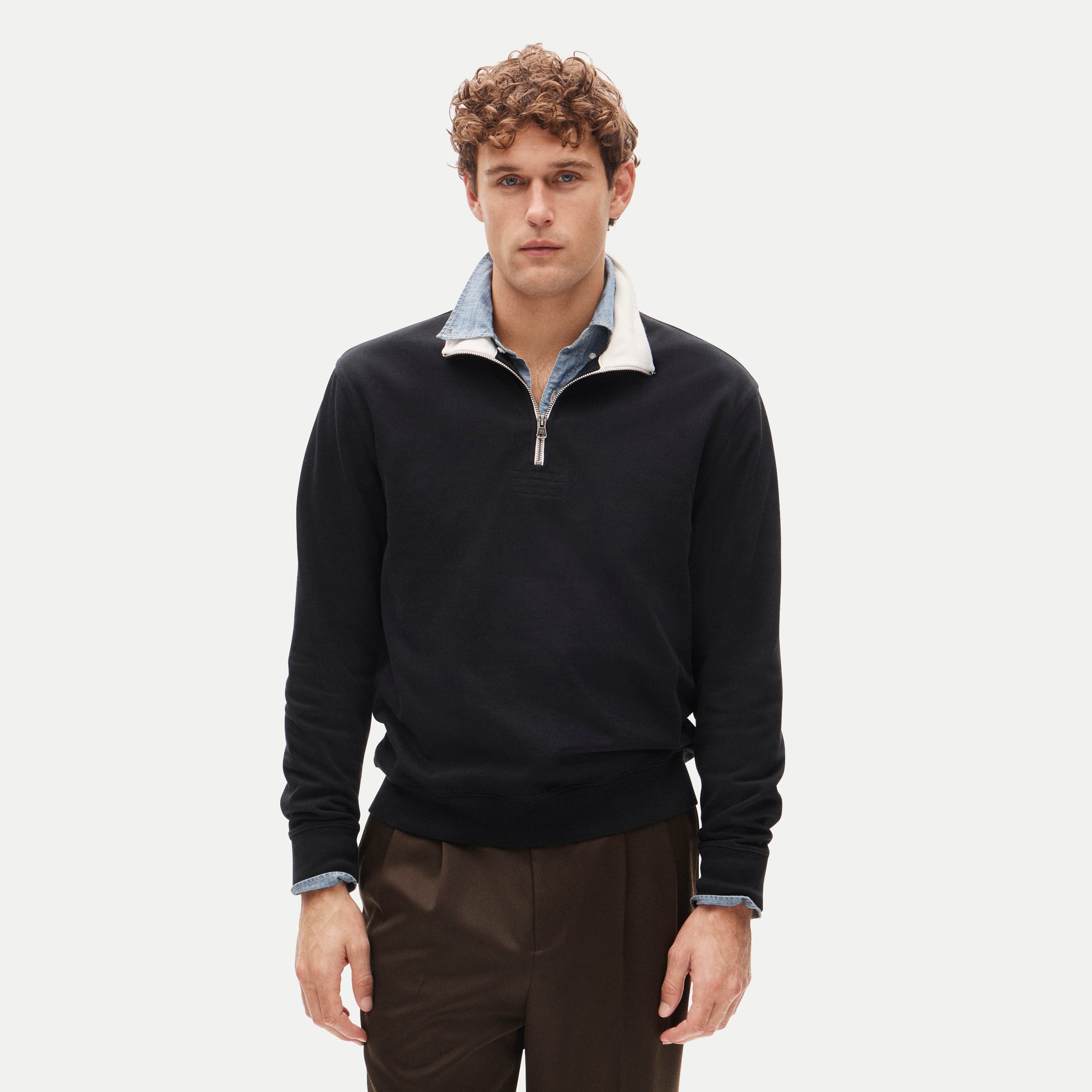 Quarter-zip rugby shirt