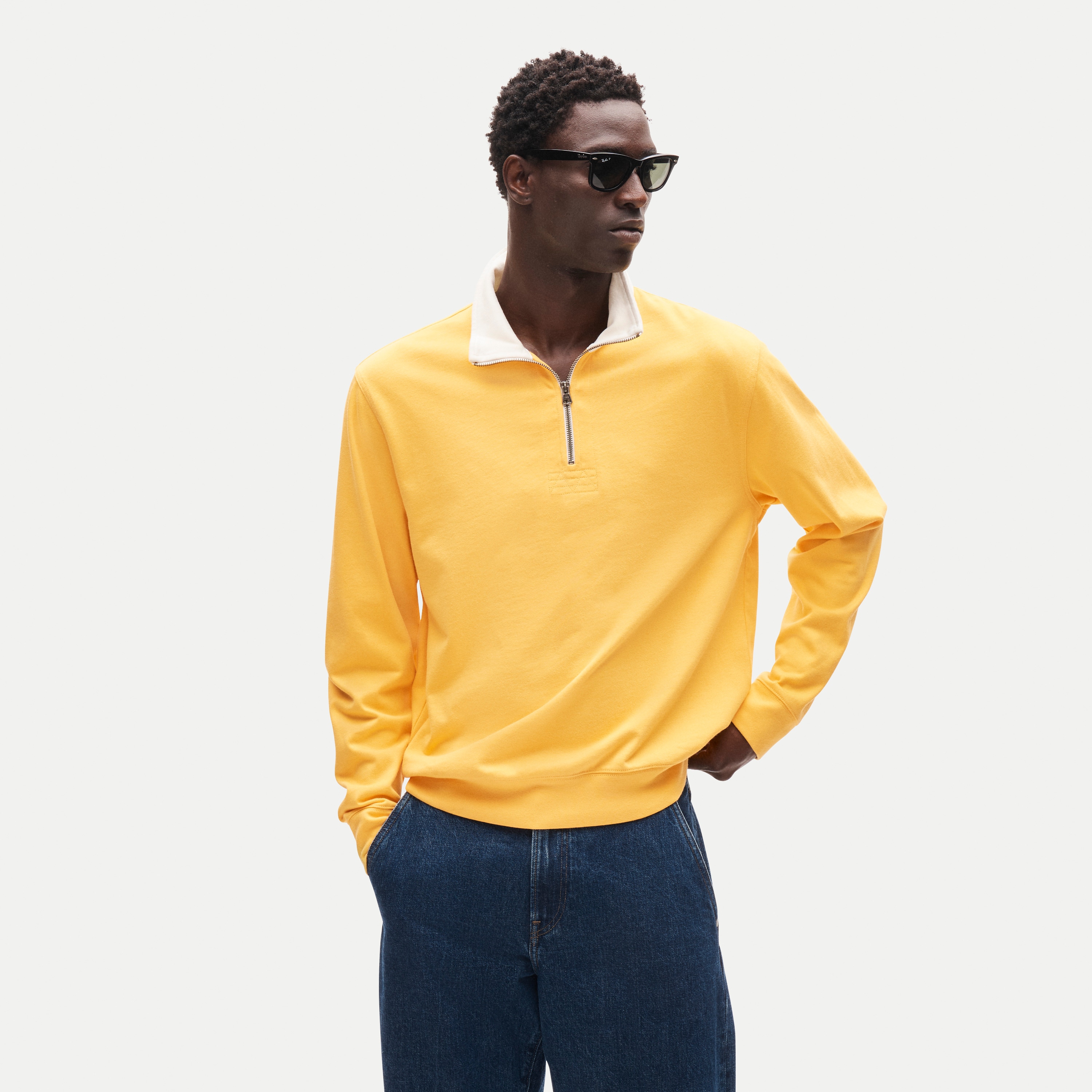 Quarter-zip rugby shirt