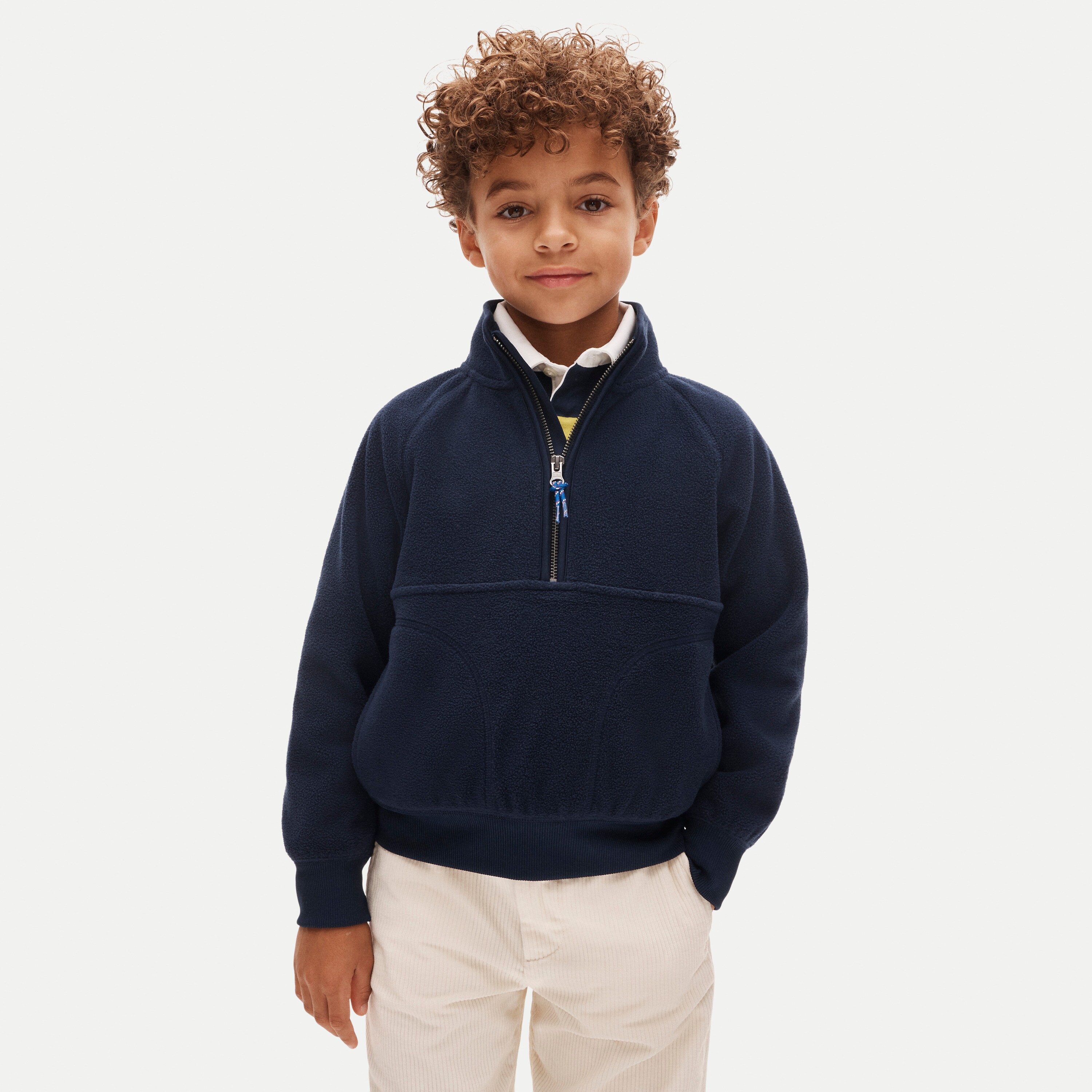 Kids' fleece quarter-zip pullover