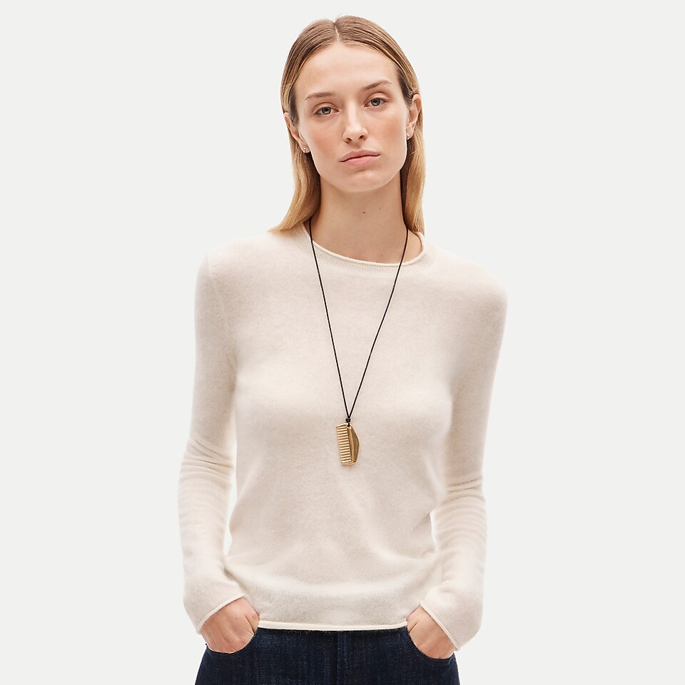 Rolled cashmere long-sleeve sweater by J.Crew