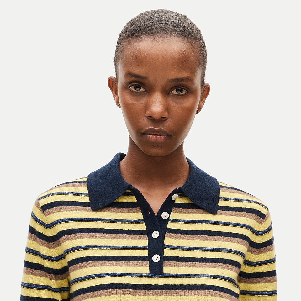 J.PRESS 2025年モデル ハイブリッドリネン サマーニット 紺 ネイビー Lace-trim Sweater-tank In TENCEL™ Lyocell Blend For Women | J.Crew