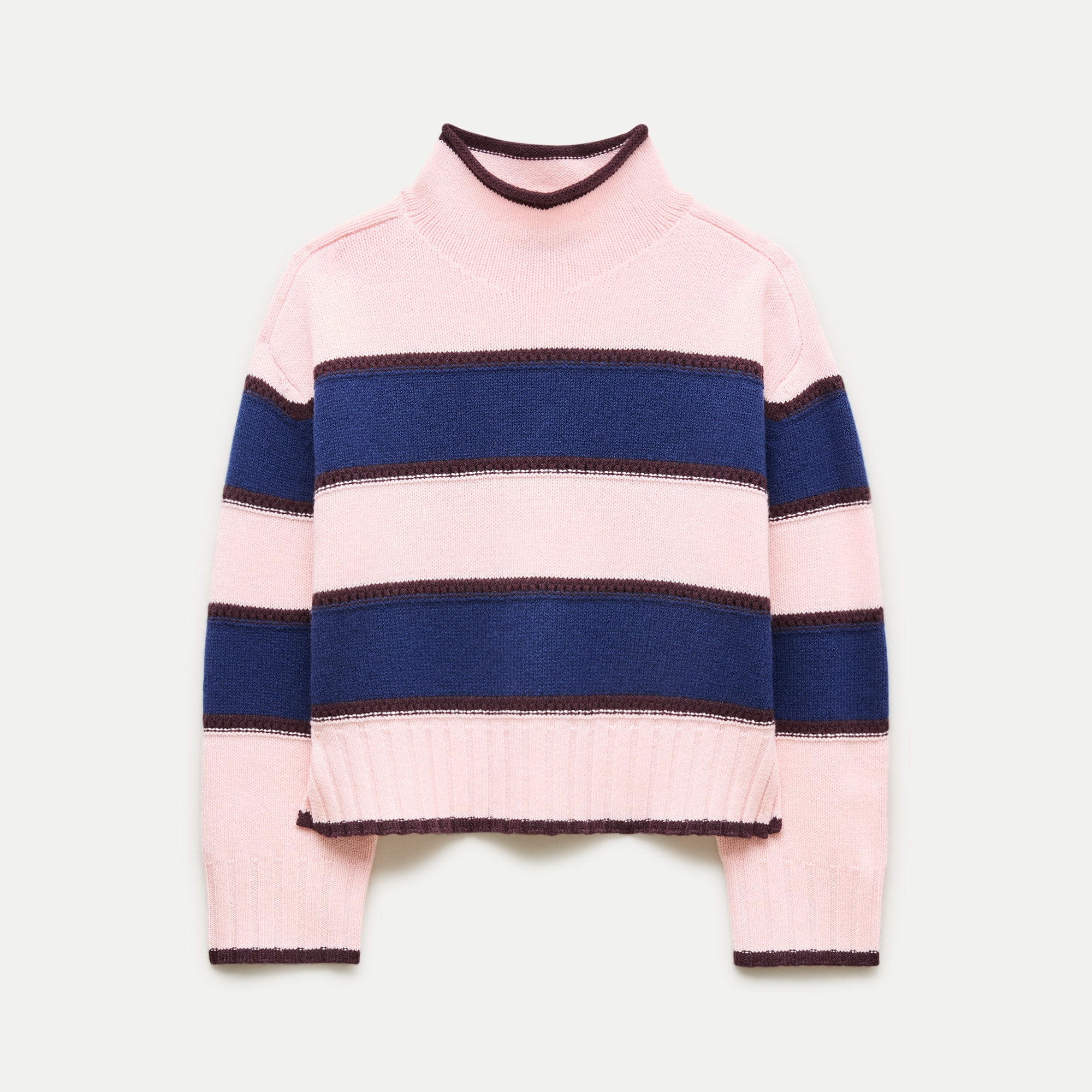 Vintage wool Rollneck™ sweater in rugby stripe