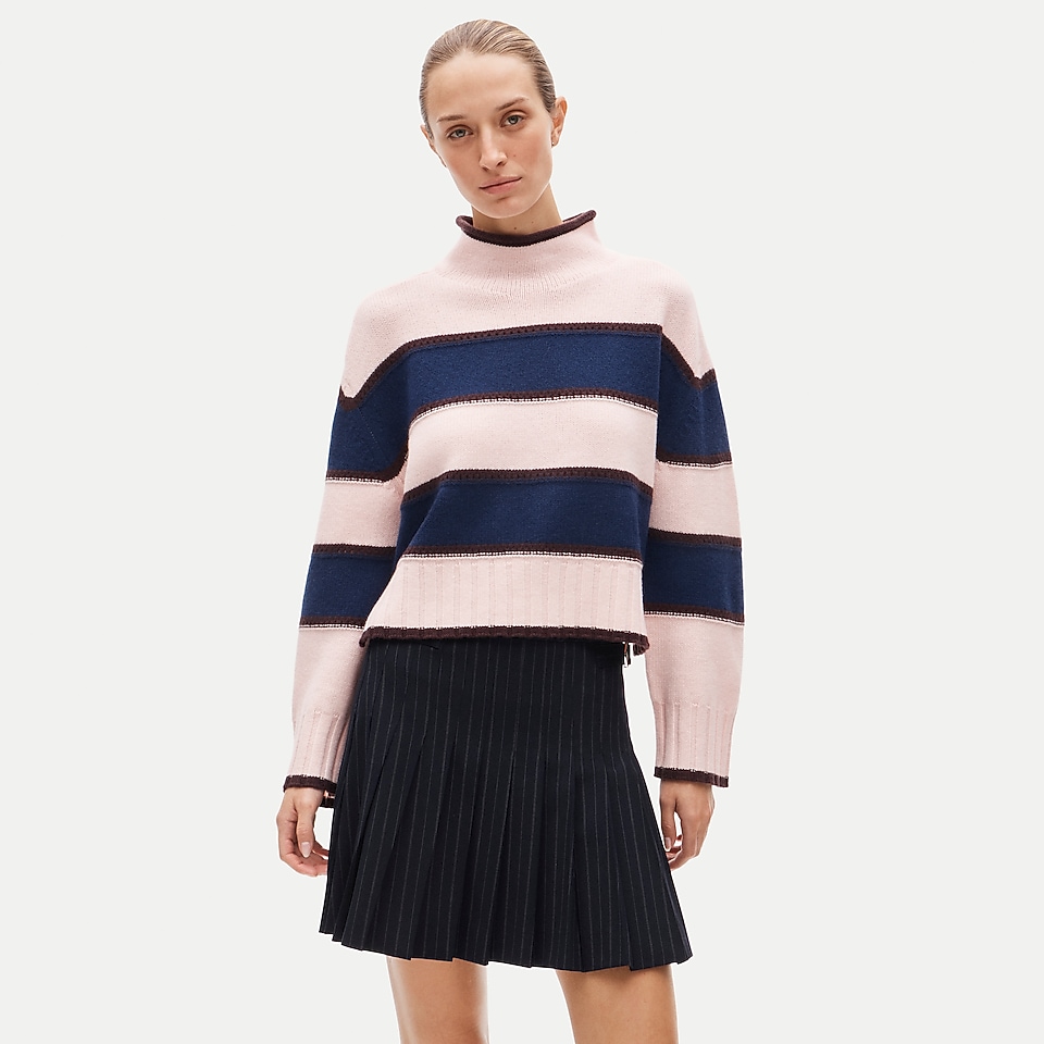 Vintage wool Rollneck™ sweater in rugby stripe by J.Crew