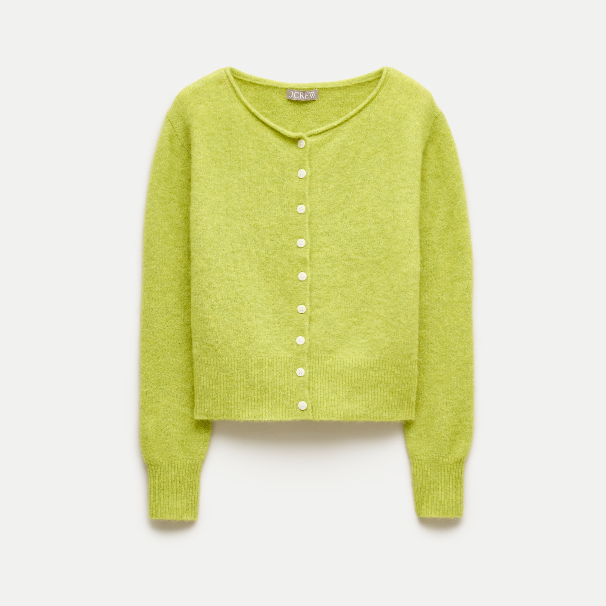 Boatneck cardigan in alpaca blend