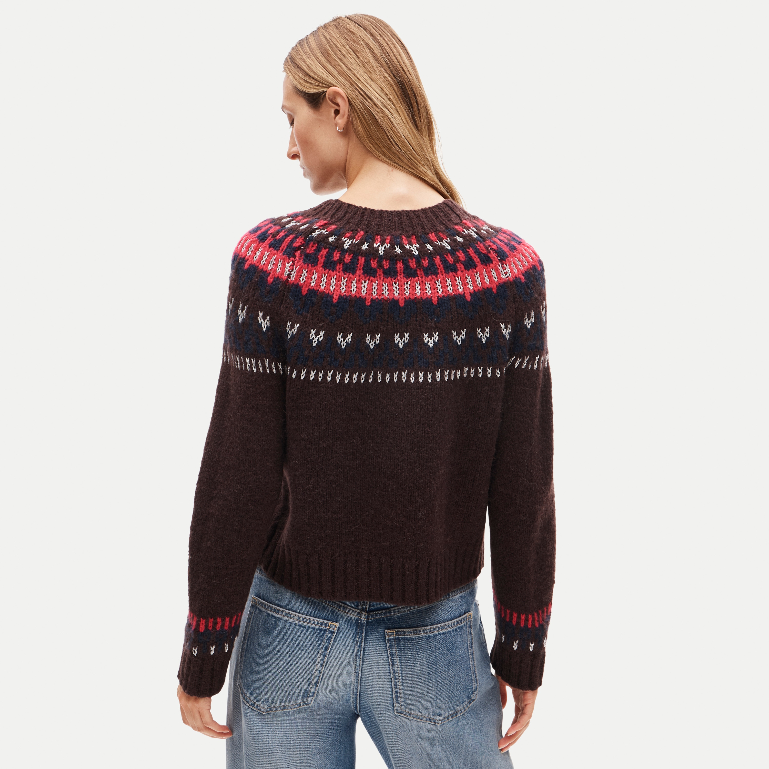 Fair Isle mockneck sweater