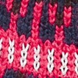 Fair Isle mockneck sweater in metallic wool blend CHOCOLATE BERRY NAVY