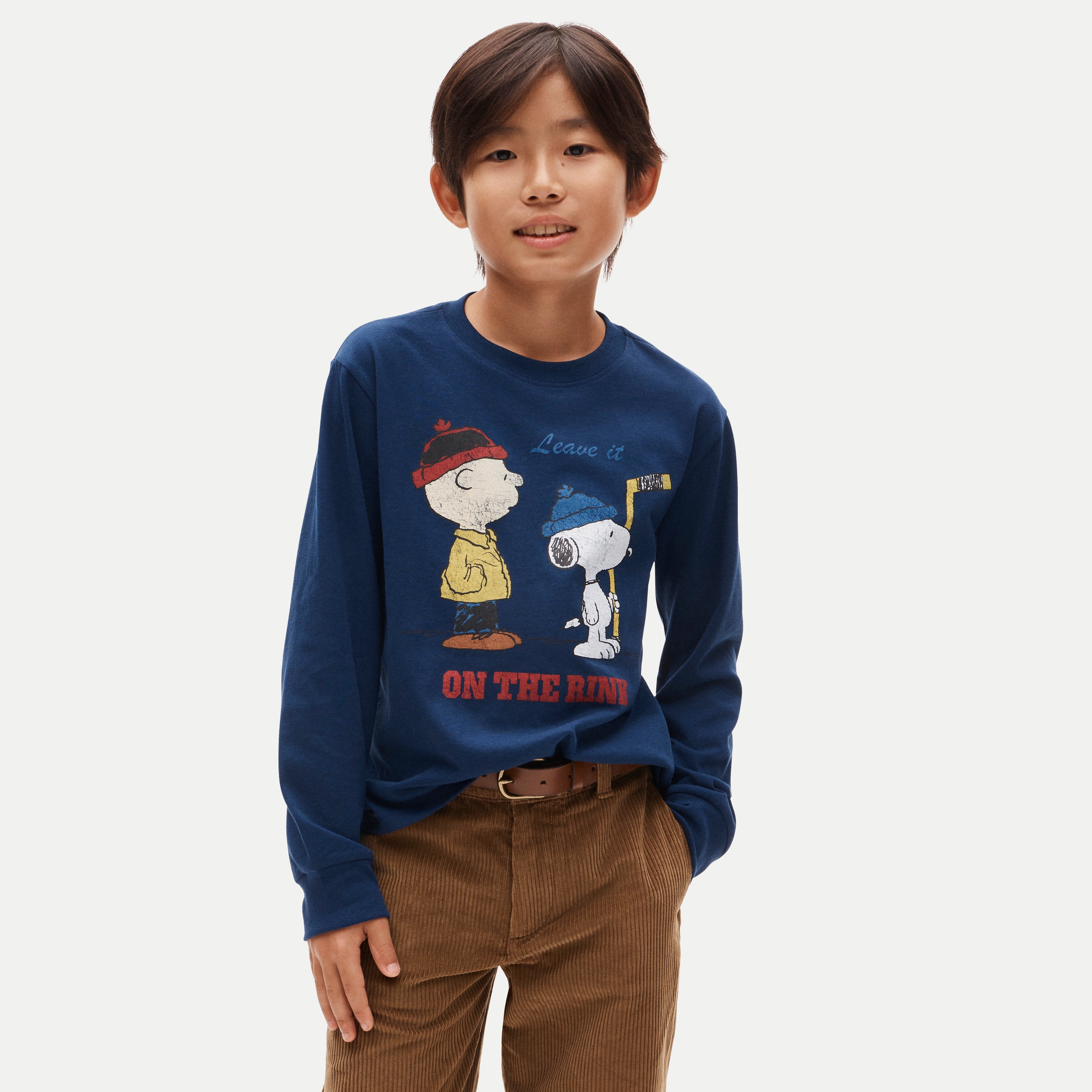 Peanuts® x Crewcuts kids' hockey graphic T-shirt