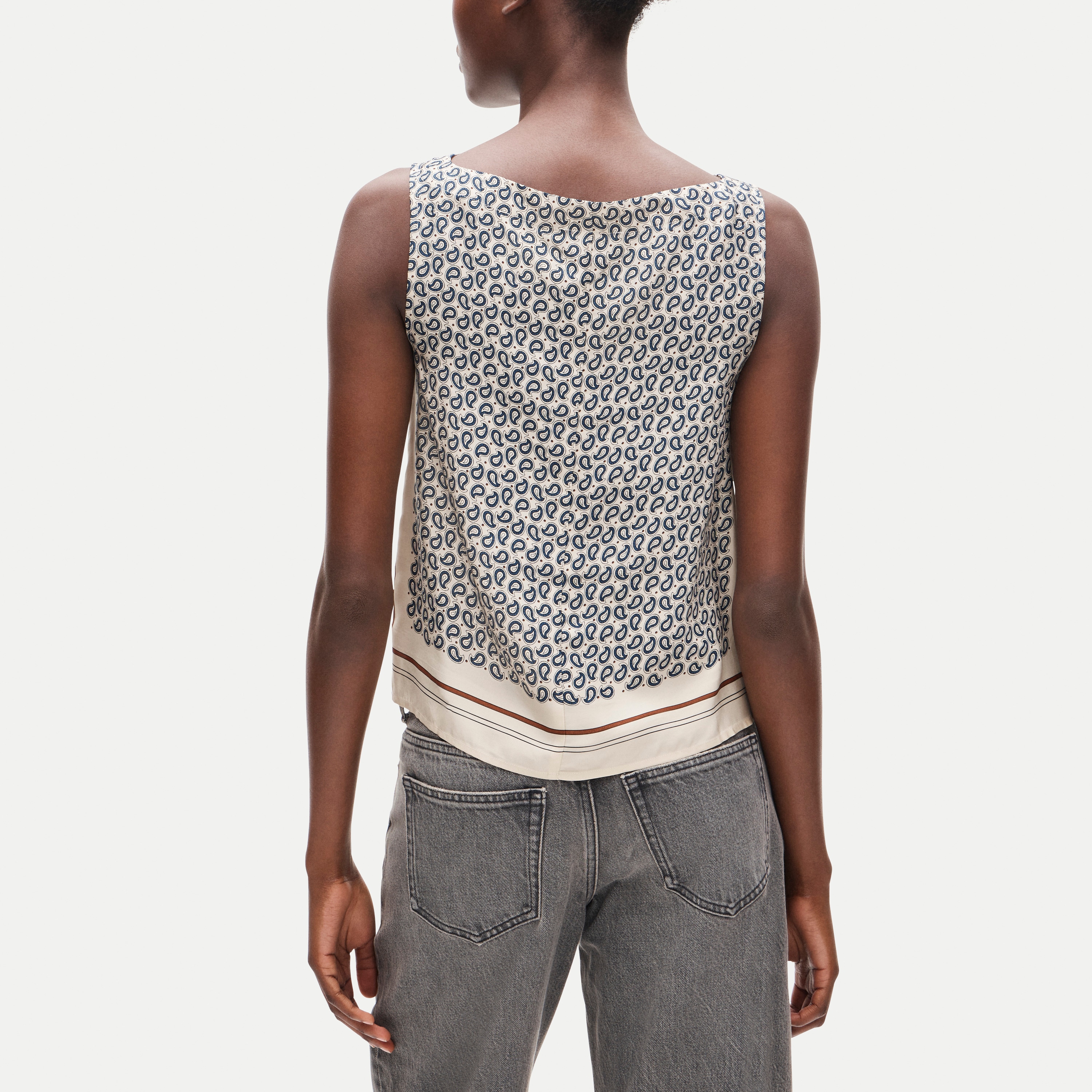 トップス 321 Shell Top In Scarf-print Viscose Twill For Women | J.Crew