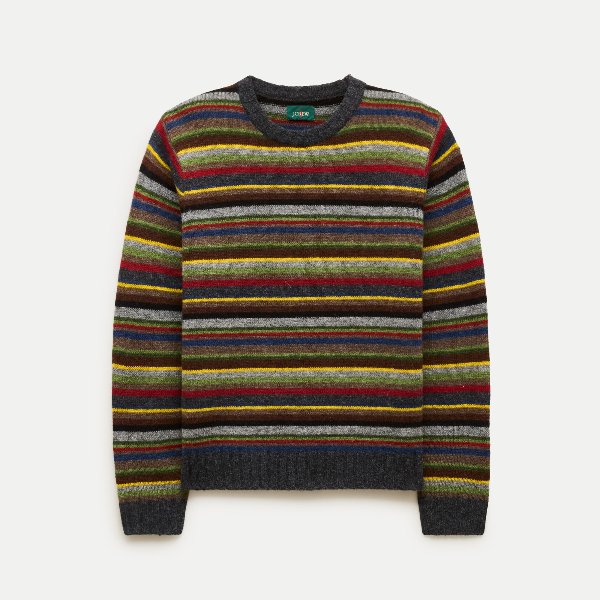 Wool sweater in multistripe