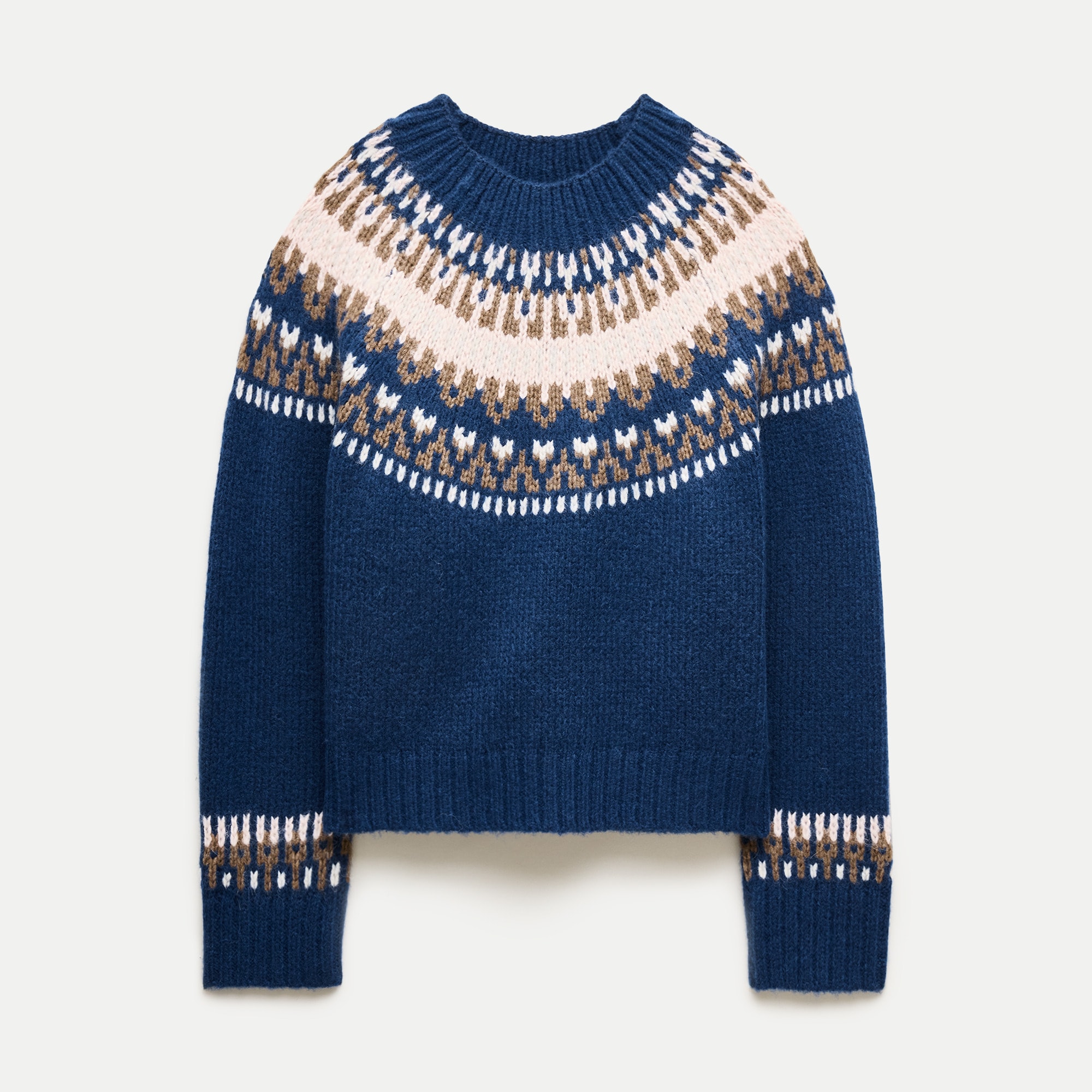 Fair Isle mockneck sweater