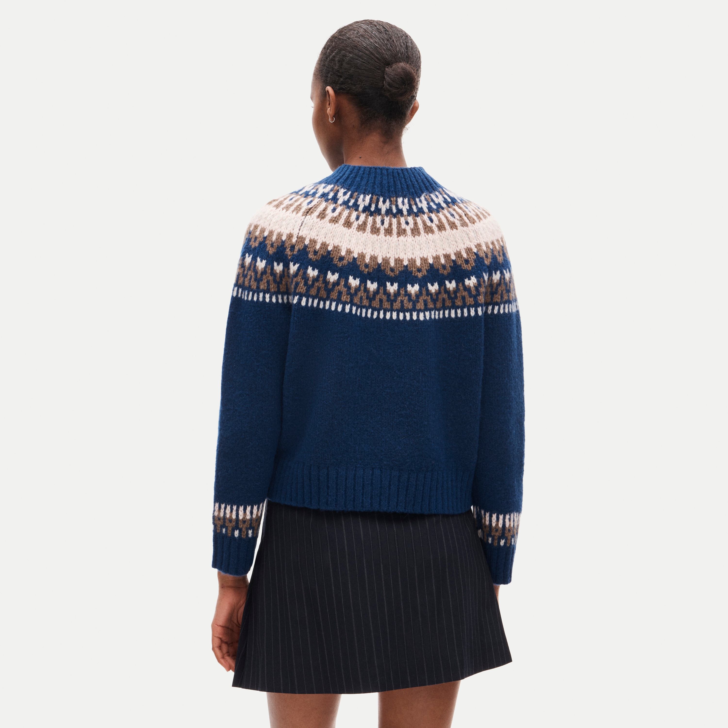 Fair Isle mockneck sweater