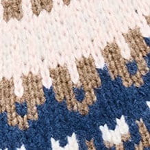 Fair Isle mockneck sweater in metallic wool blend HTR ATLANTIC WINDY BLOS